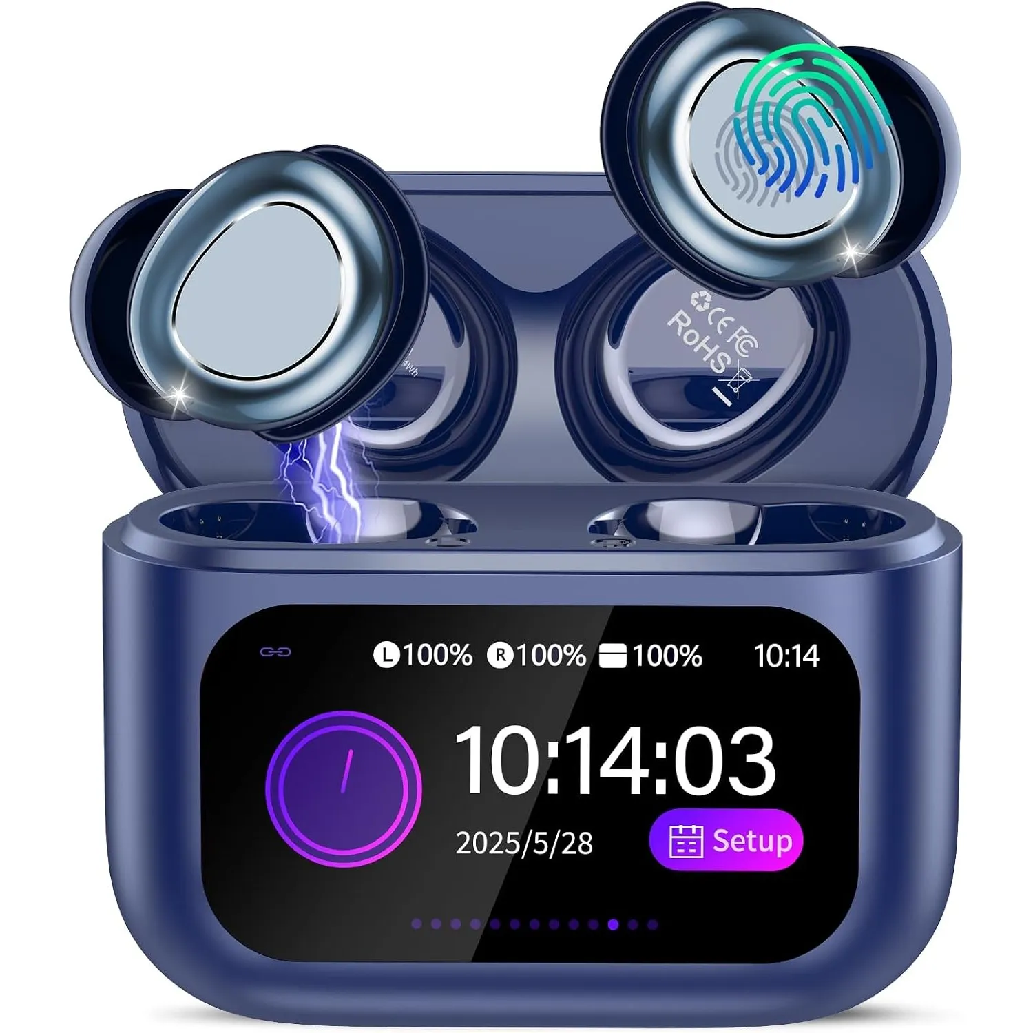Bluetooth Kopfhörer In Ear, 48H Schlafkopfhörer Seitenschläfer Touchscreen