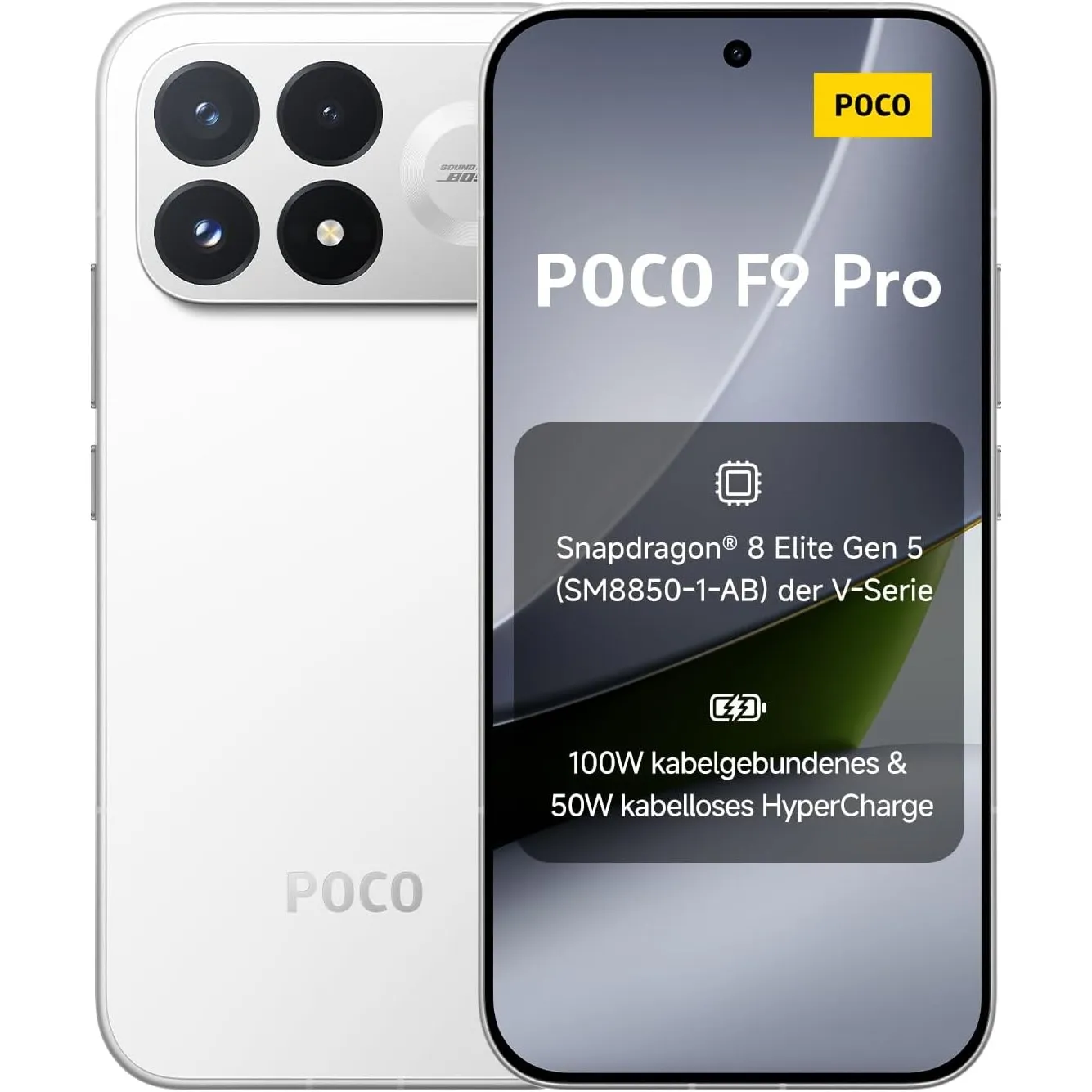 Poco F9 Pro, Smartphone 12+512 GB, White, 6330mAh Akku, 100W Laden