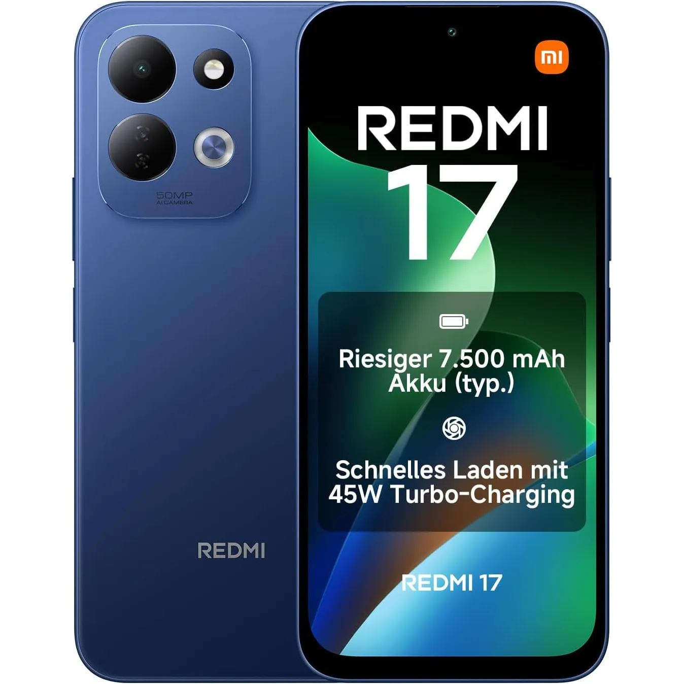 Xiaomi REDMI 17, Smartphone 4+256 GB, Dunkelblau, 7500mAh Akku, 45W Laden