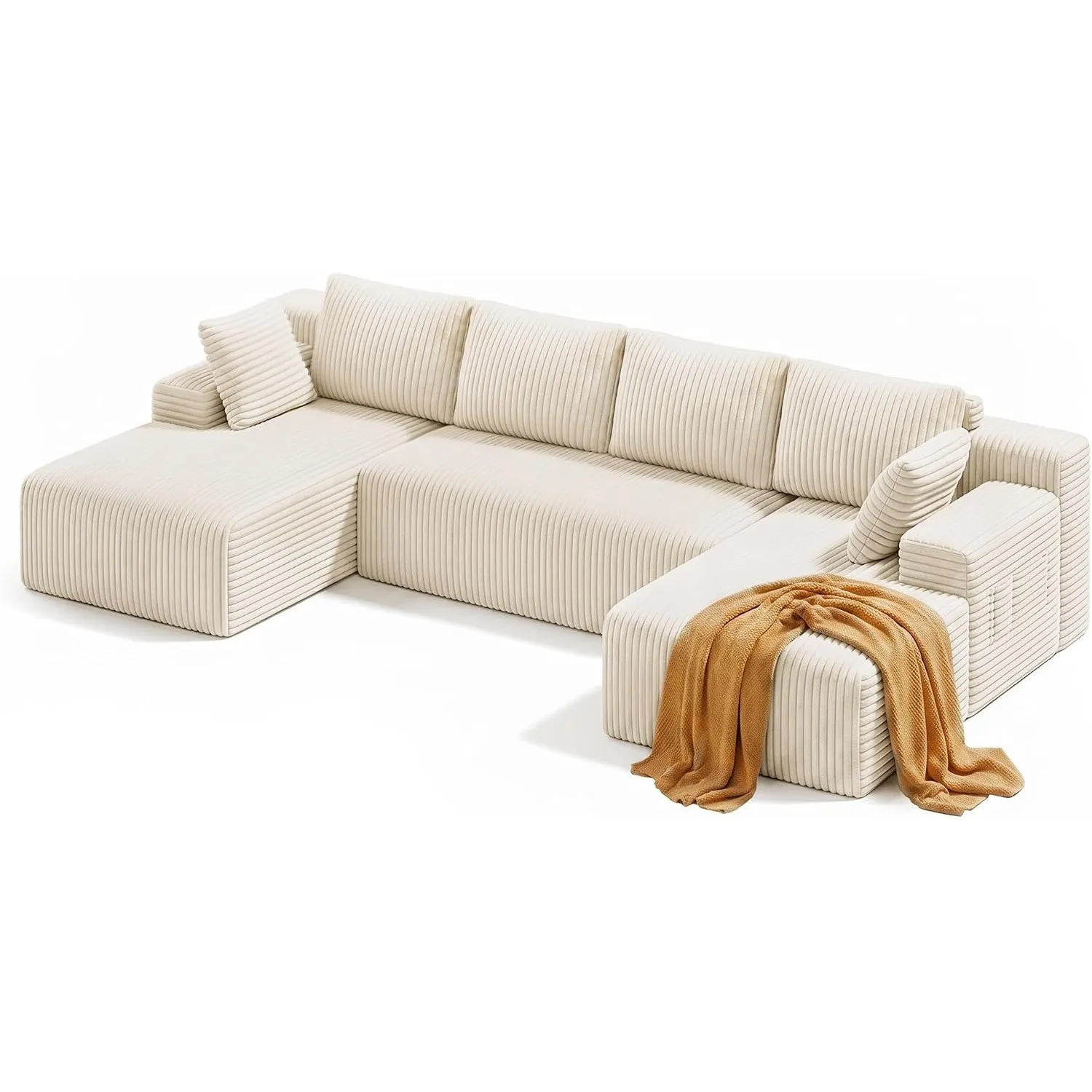Xbro Modulares Sofa, U-Form Ecksofa 320cm Beige