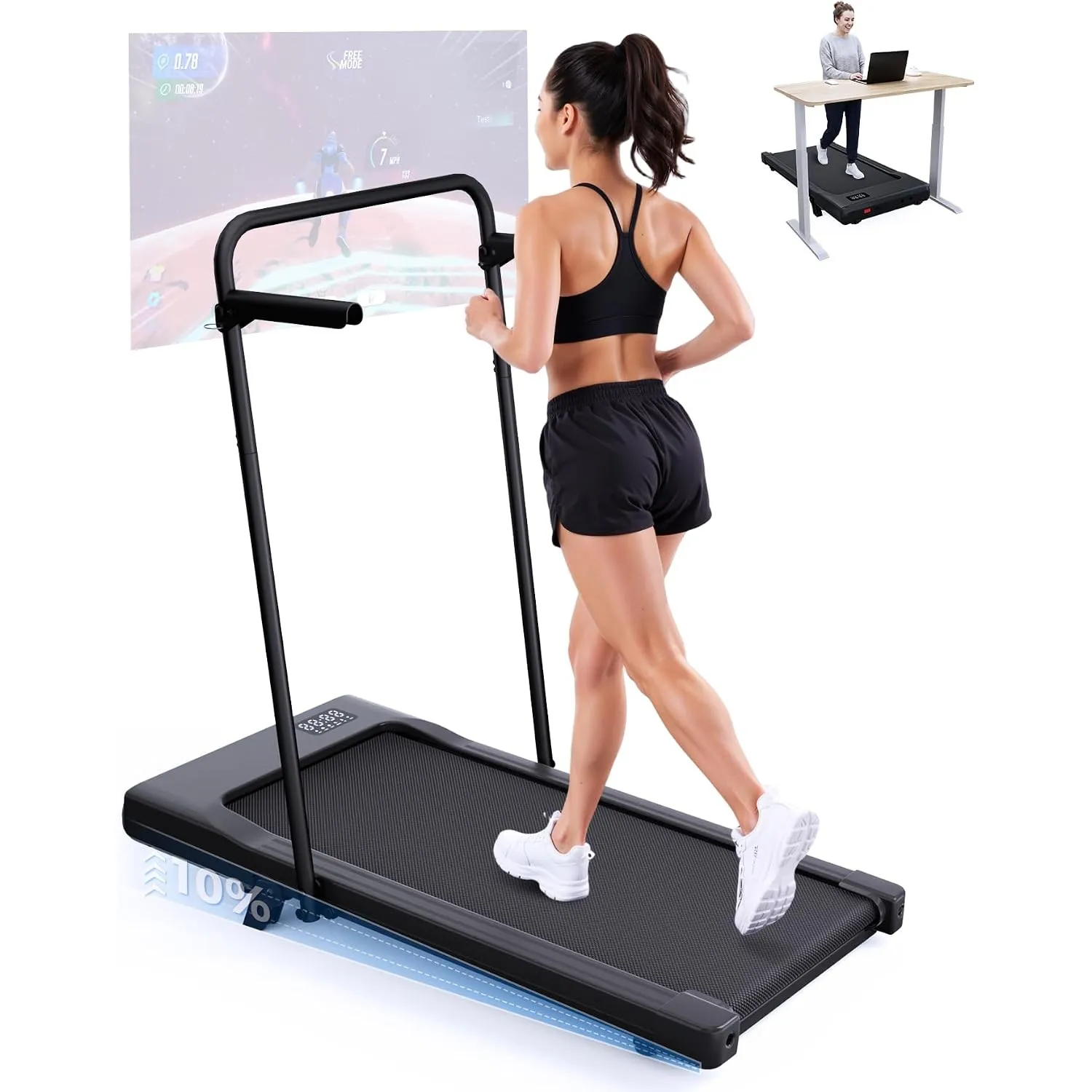 Copant Walking Pad mit Steigung 10%, Laufband für Zuhause mit Smart App