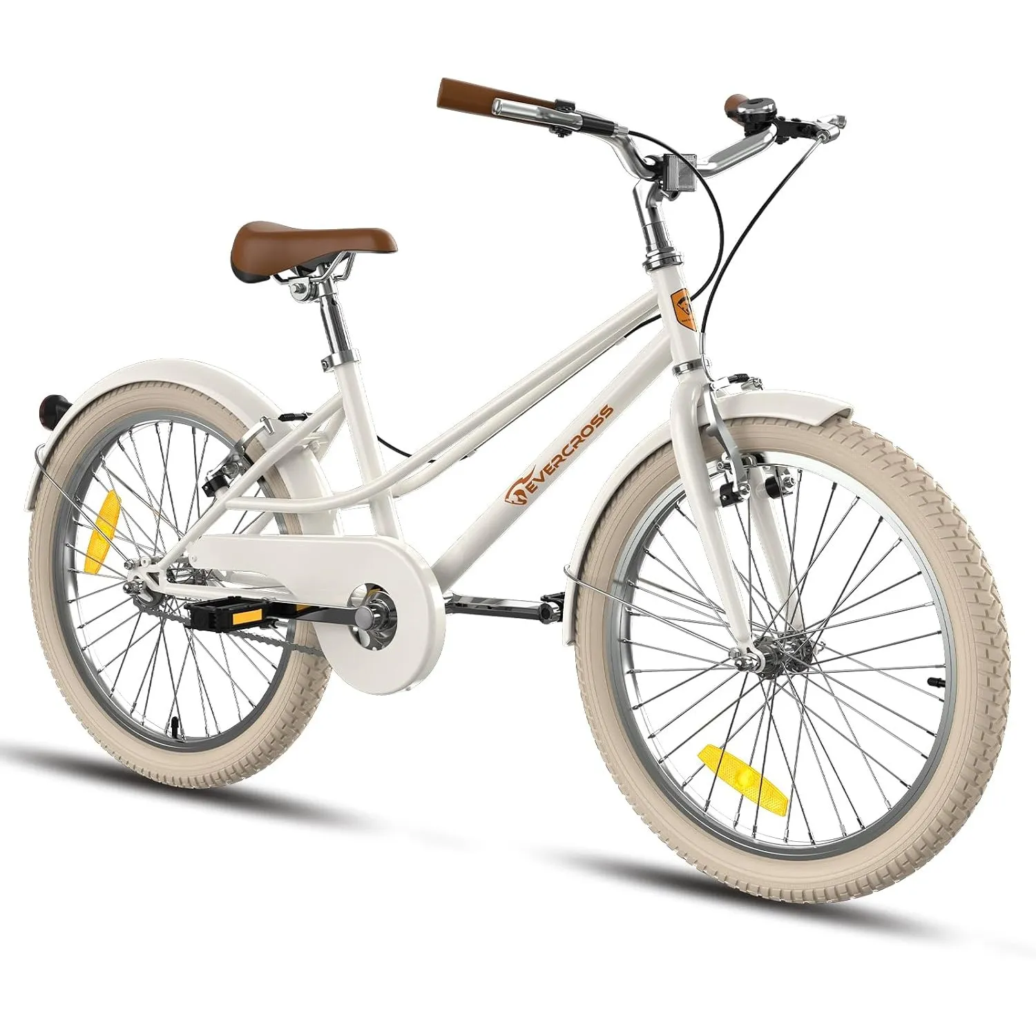 EVERCROSS EM2 20 Zoll Kinderfahrrad, Weiß Vintage Fahrräder für Kinder