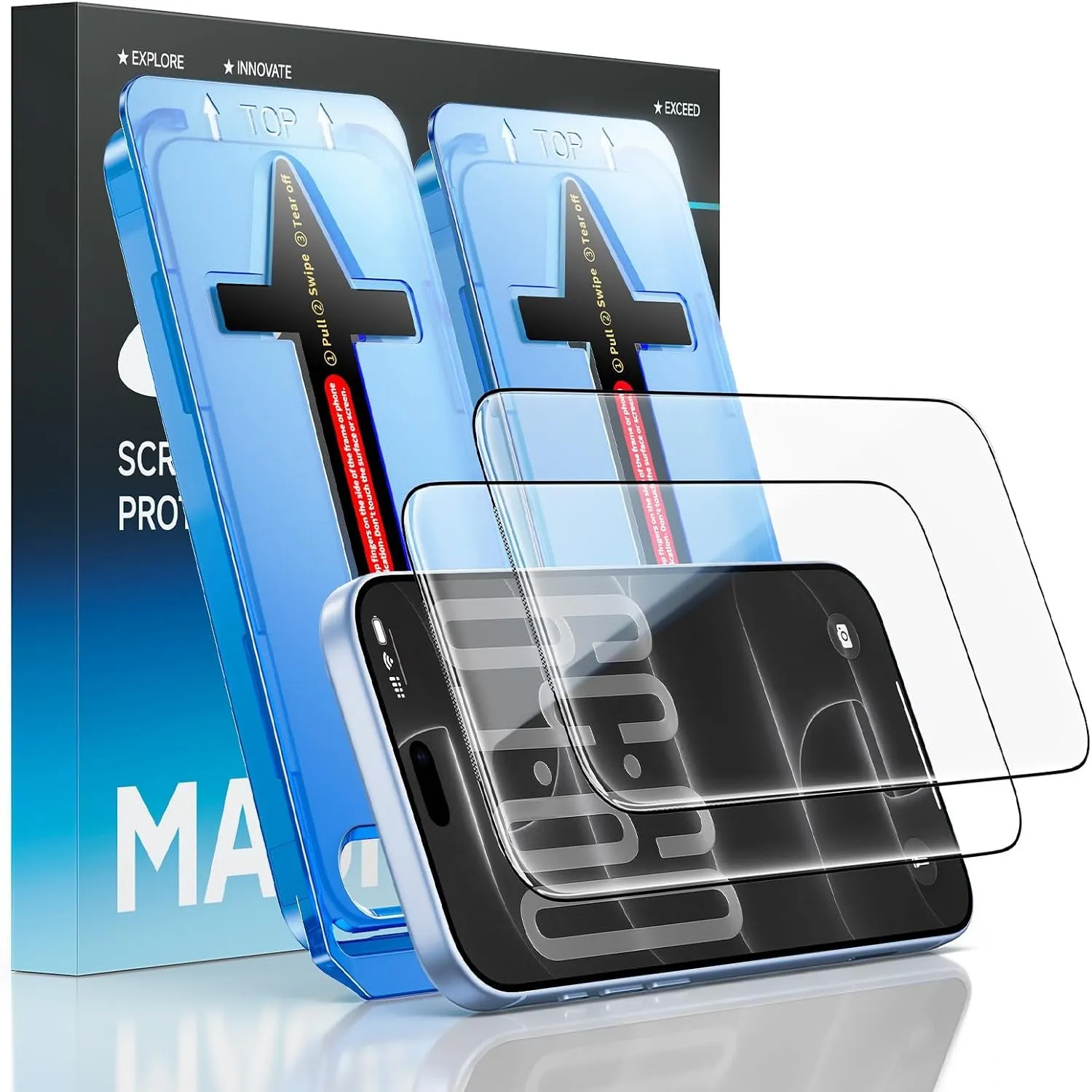 MAGIC JOHN Schutzfolie für iPhone 18 Pro, 9H+ Schutzglas, Kratzfeste