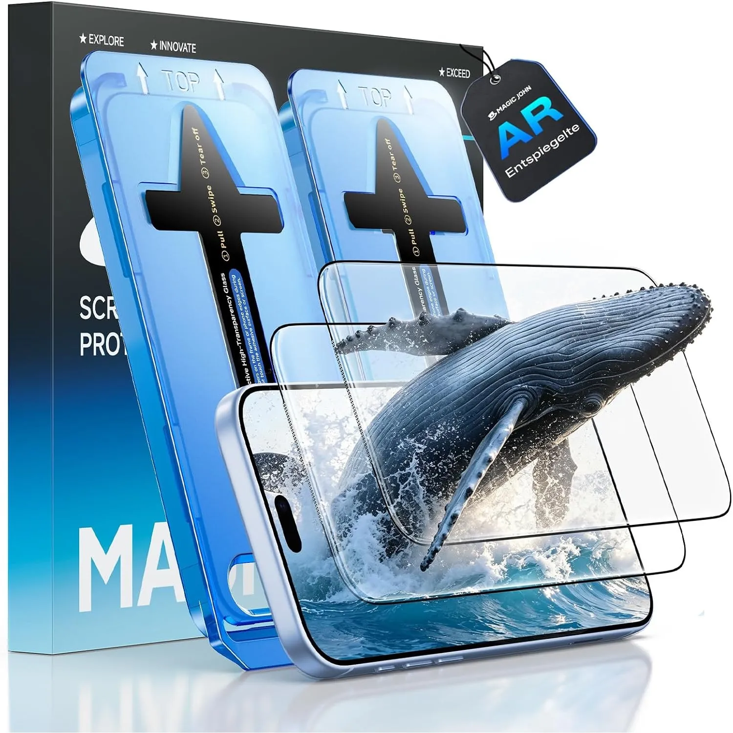 MAGIC JOHN AR Schutzfolie für iPhone 18 Pro Max, 2er-Set(6,9 Zoll)