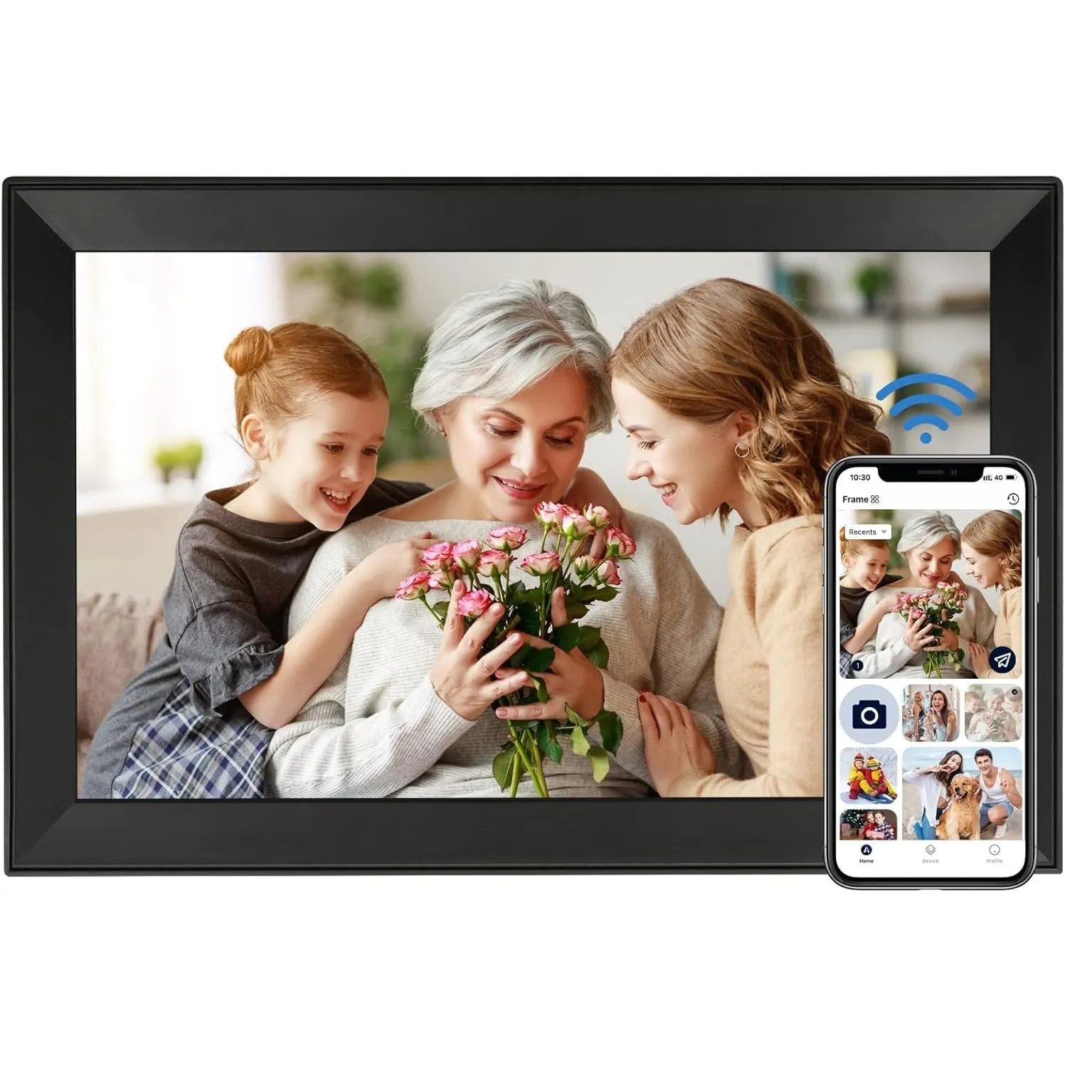 ANNA BELLA 15.6 Inch digitaler bilderrahmen groß,1920x1080 HD IPS Touch Screen WiFi Digital Photo Frame, 32GB Storage, …