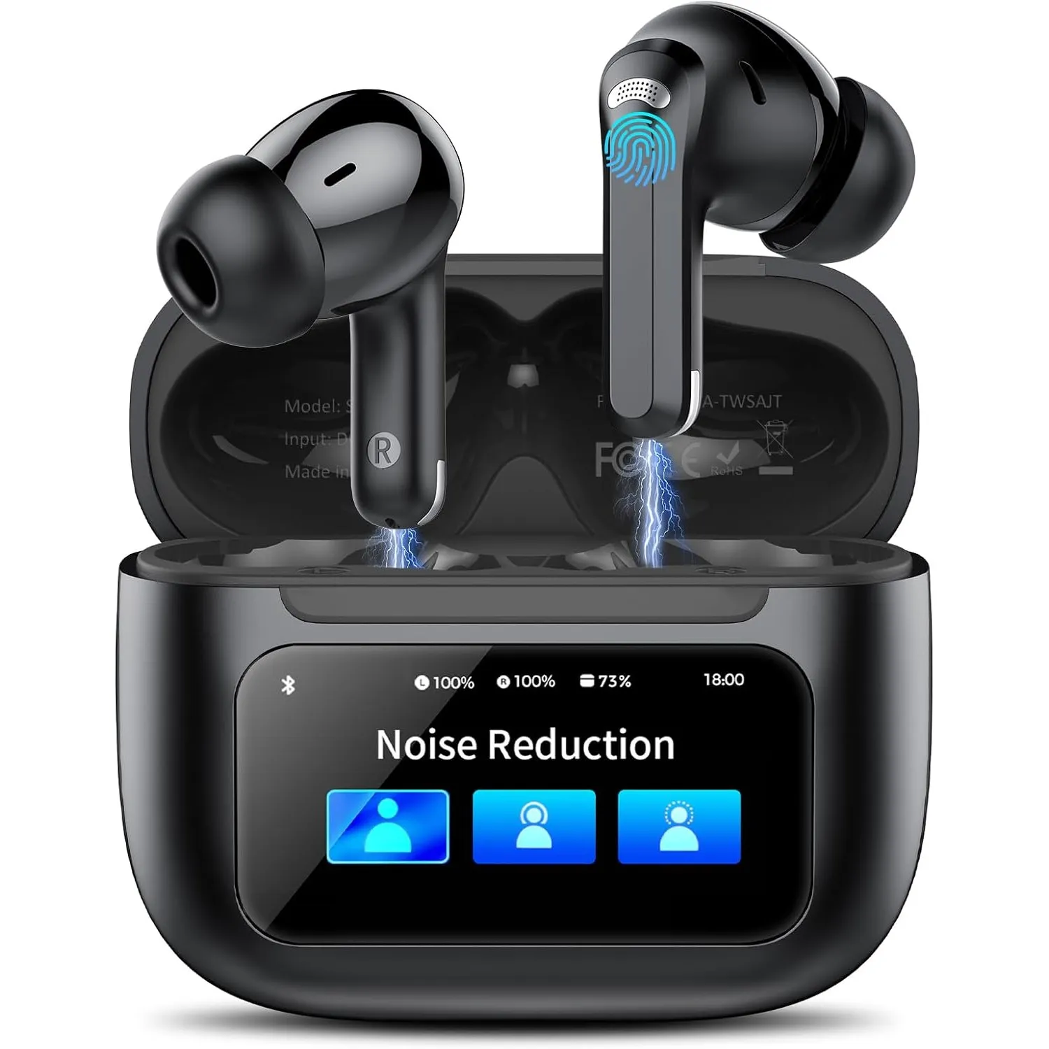 TiMu Bluetooth Kopfhörer mit Touchscreen, 2026 In Ear Kopfhörer Kabellos Bluetooth 5.4 mit ANC+ENC Noise Cancelling Mic…