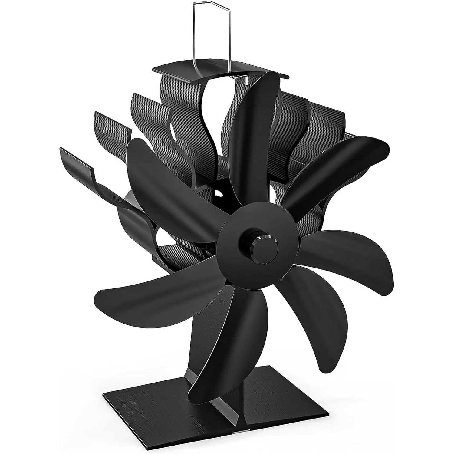 Kaminventilator, 7 Blättern Ofenventilator ohne Strom Leiser Betrieb