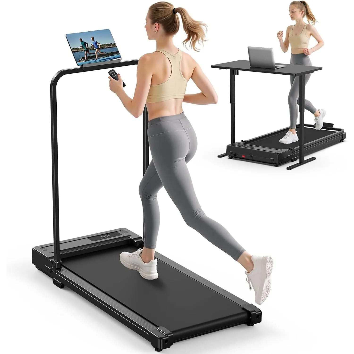 Laufband für Zuhause Walking Pad Klappbar - Home Schreibtisch Laufpad Faltbares Foldable Treadmill Leise Klappbares Lau…