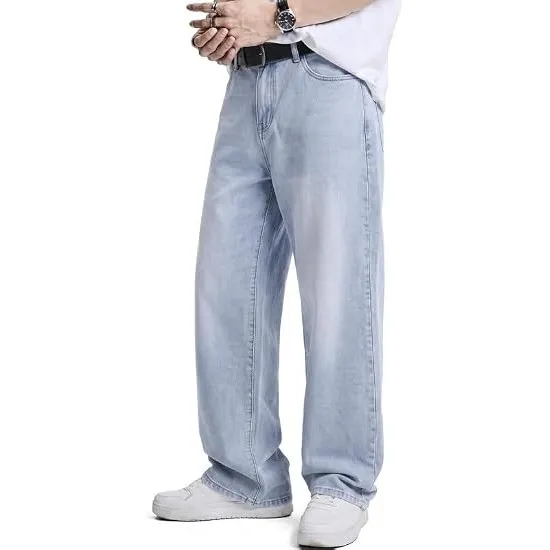 JMIERR Herren Baggy Jeans Y2K Jeanshose Denim Streetwear
