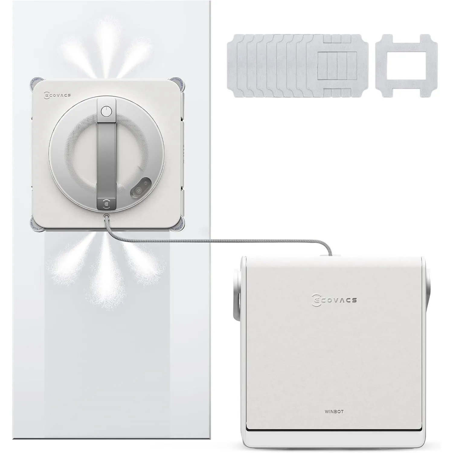ECOVACS WINBOT W2S PRO Omni Care Kit Fensterputzroboter mit Station