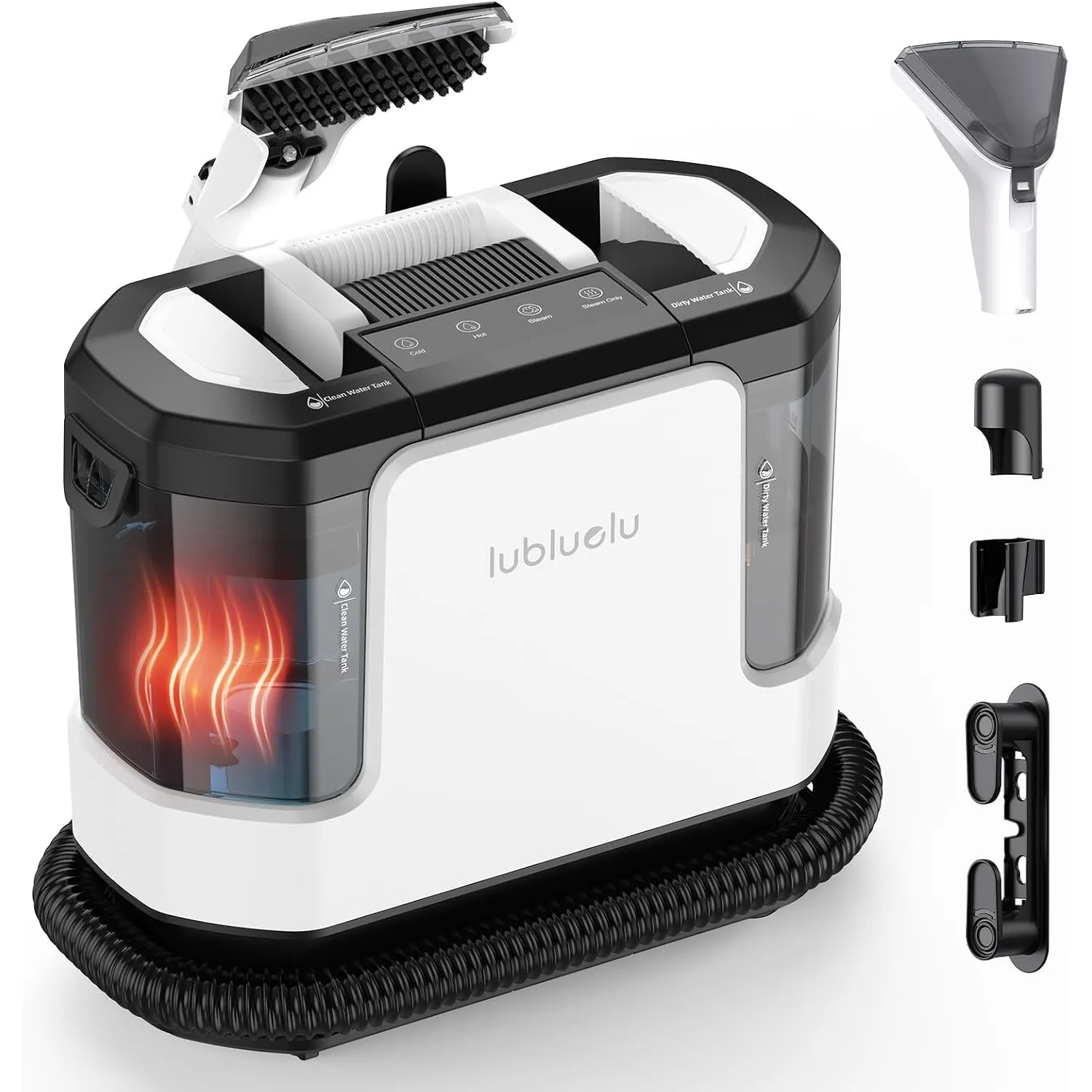 Lubluelu Polsterreiniger Gerät, Dampfsauger, 2100 W, 26 kPa, 4-in-1