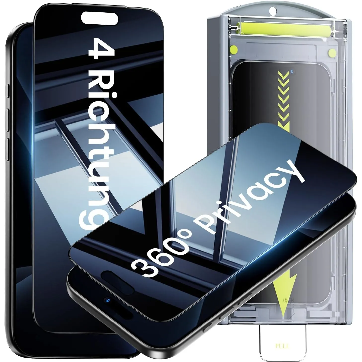 WSKEN für iPhone 18 Pro Max für Panzerglas 360°Privacy Unzerbrechlich