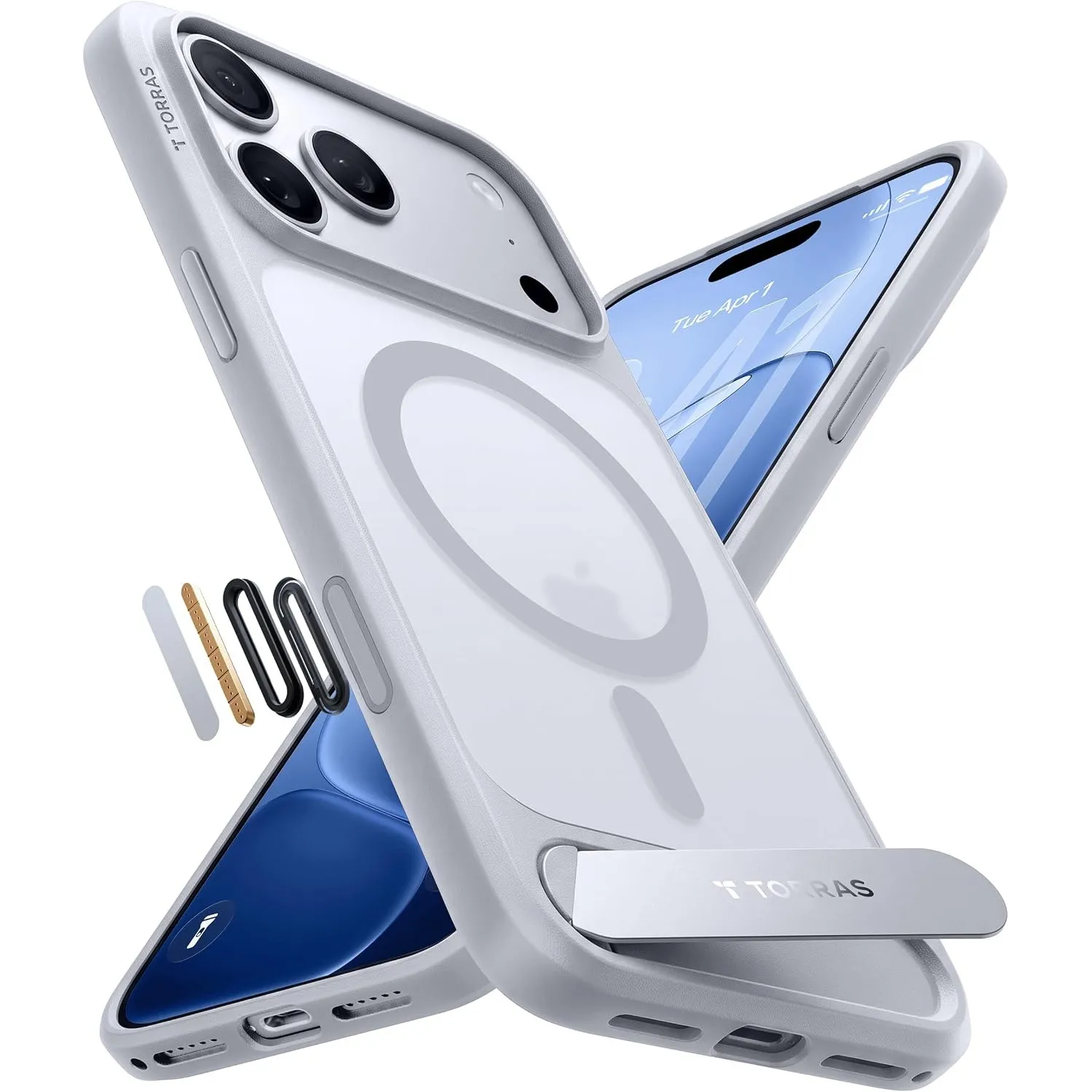 TORRAS Ostand L1 für iPhone 17 Pro Max Hülle mit Flügelständer Kompatibel mit MagSafe-Zubehör 3,66m Zertifizierte Milit…