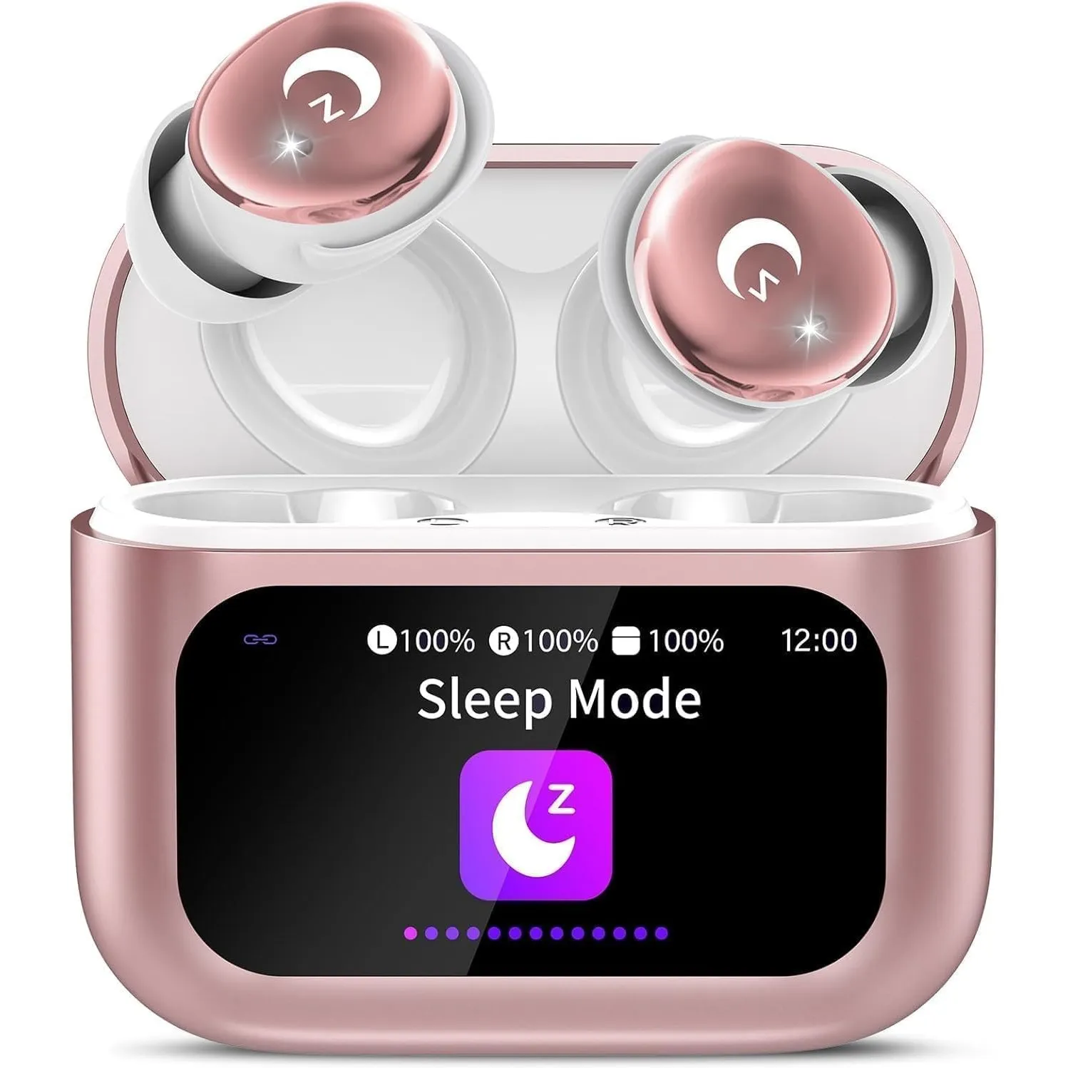 VEKJ Bluetooth Kopfhörer In Ear Mini 48 Std Schlafkopfhörer mit Touchscreen