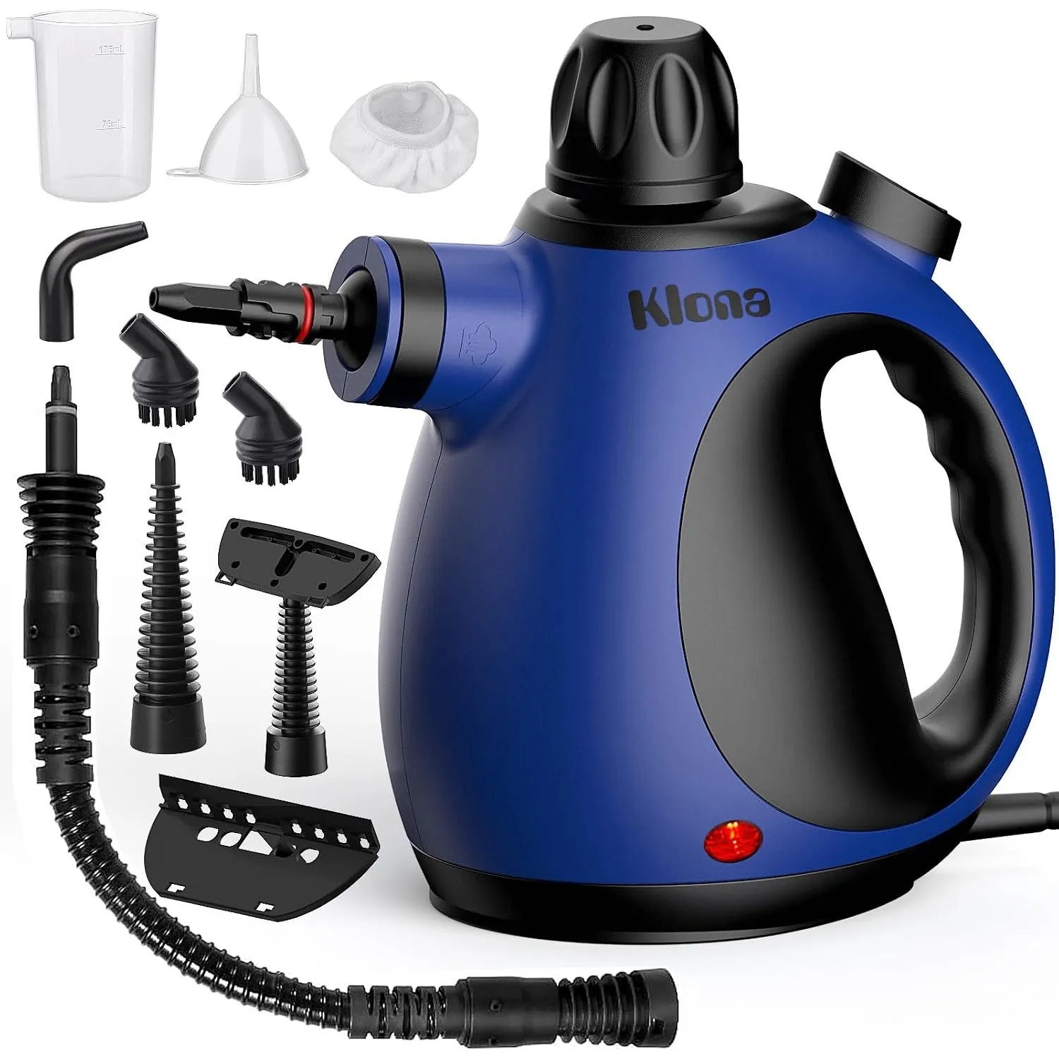 KLONA Dampfreiniger Handgerät, Steam Cleaner mit 10 Zubehör | für Teppiche, Fliesen, Sofas, Bad, Küche | Schmutz Bakter…