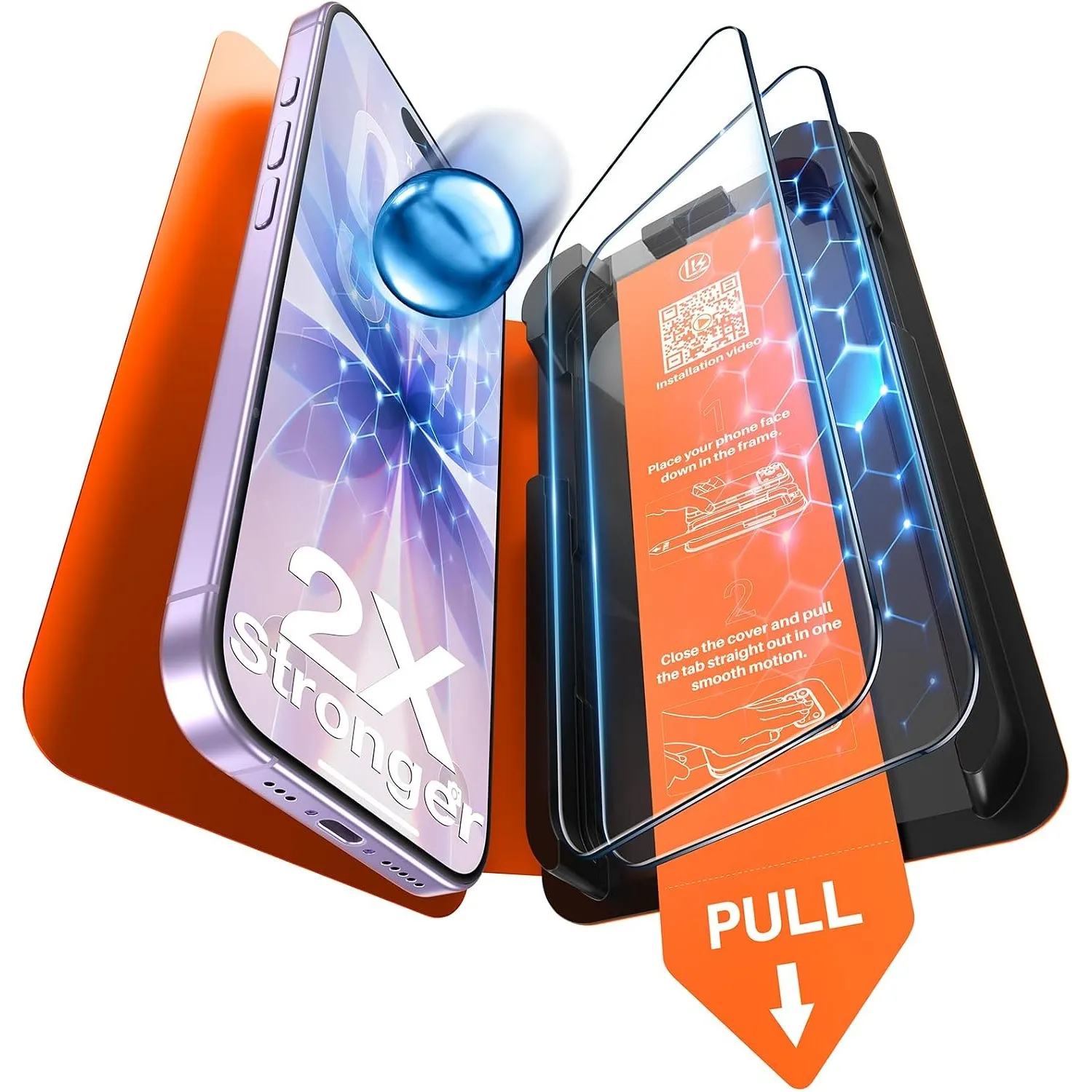 LK für iPhone 17 Panzerglas, Staubfreie 1-Schritt-Montage