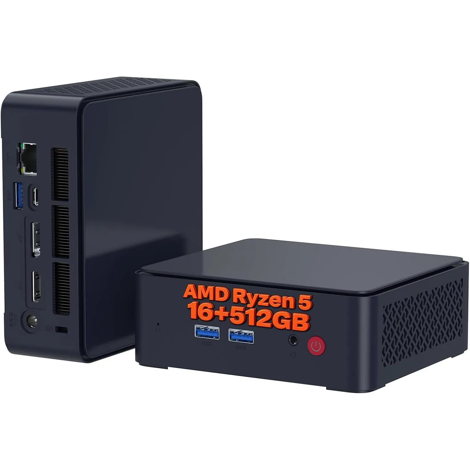 AWOW AK12 Mini-PC, AMD Ryzen 5 R2514 Embedded (4C/8T, bis 3.7 GHz, 15 W), 16 GB DDR4, 512 GB PCIe 3.0 SSD, Radeo Vega G…