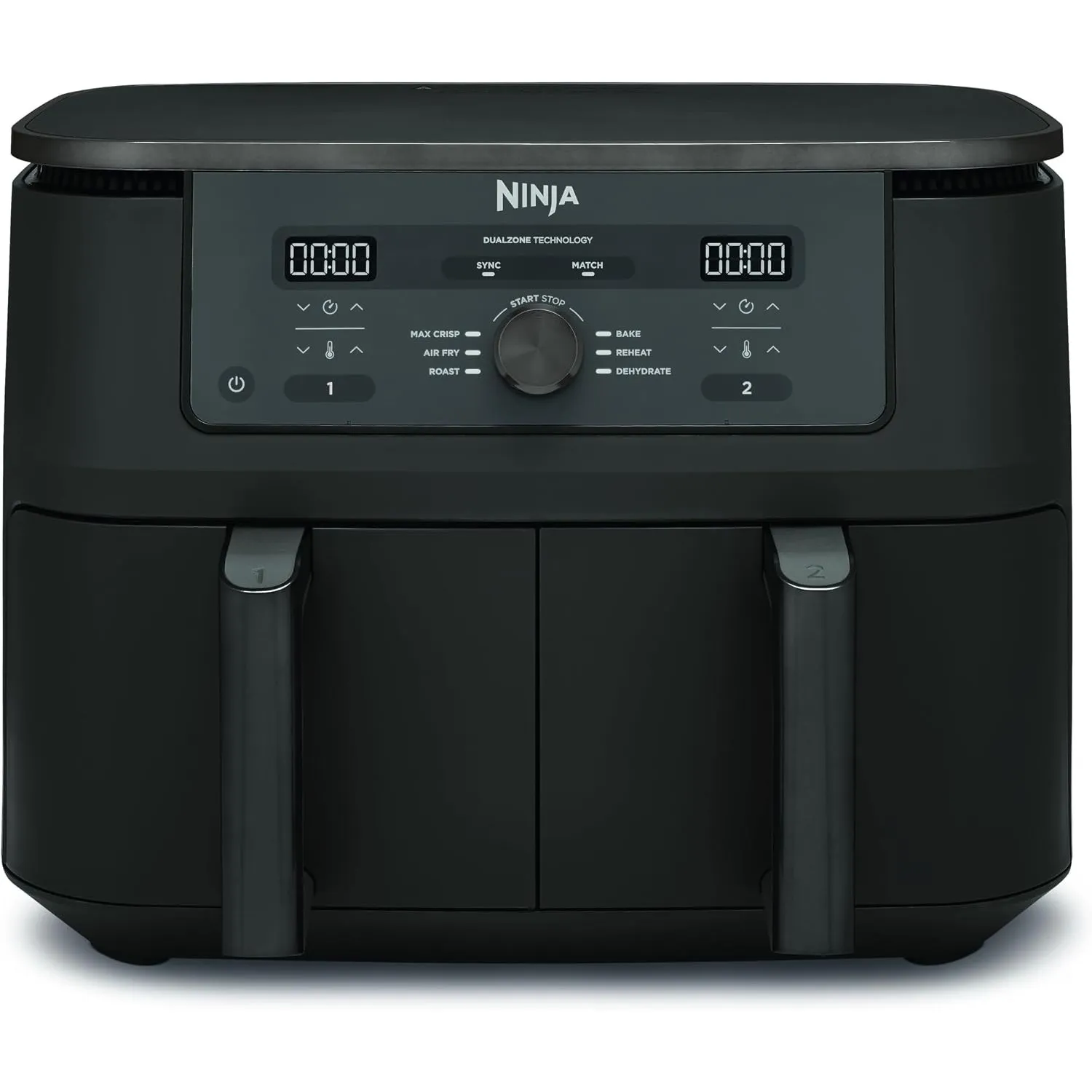 Ninja Heißluftfritteuse MAX Dual Zone, 2 Schubladen, 9,5 L, 6-in-1, Kochen ohne Öl, Air Fry, Max Crisp, Braten, Backen,…