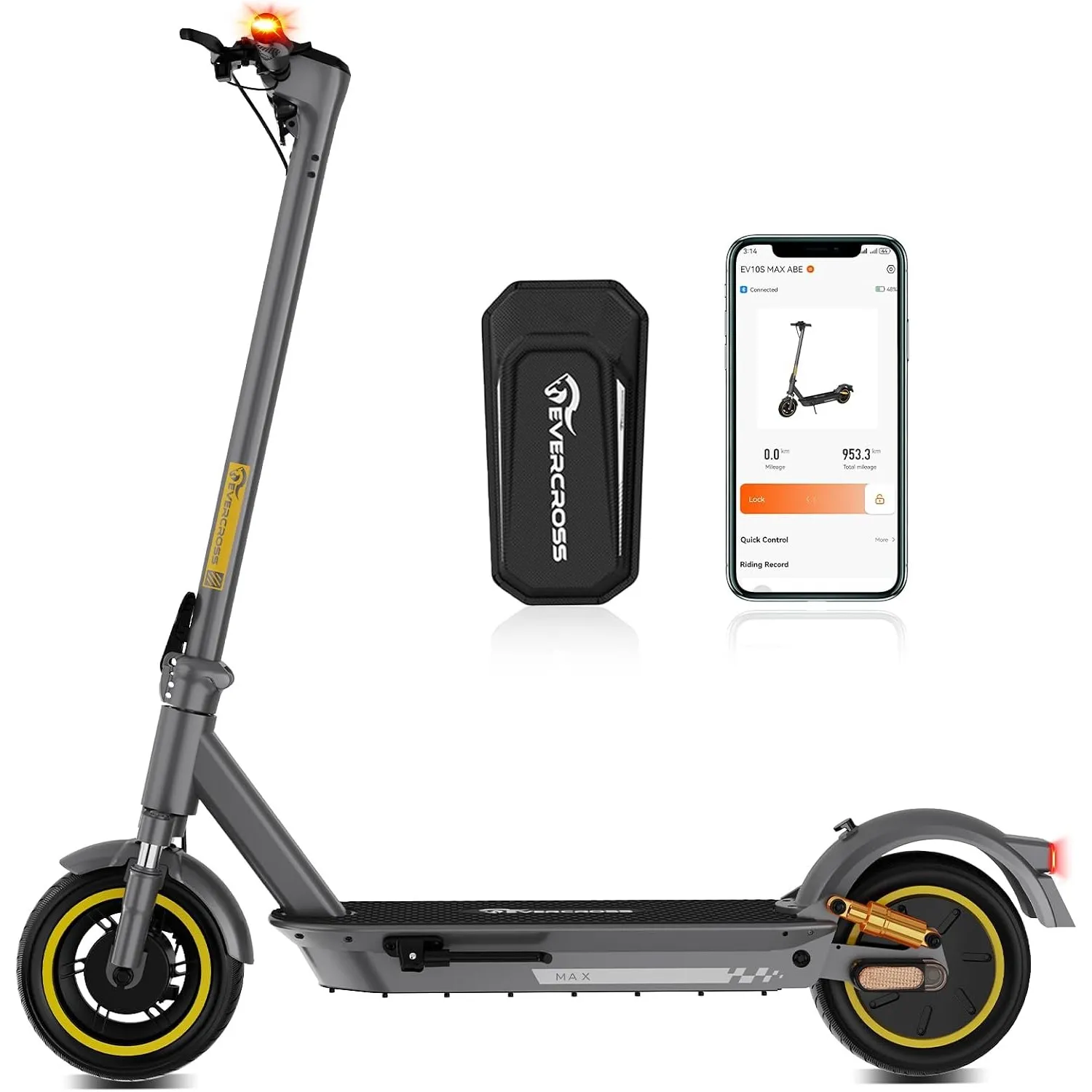 EVERCROSS E Scooter mit ABE, 500 W Motor, bis 80 KM Reichweite,Faltbar