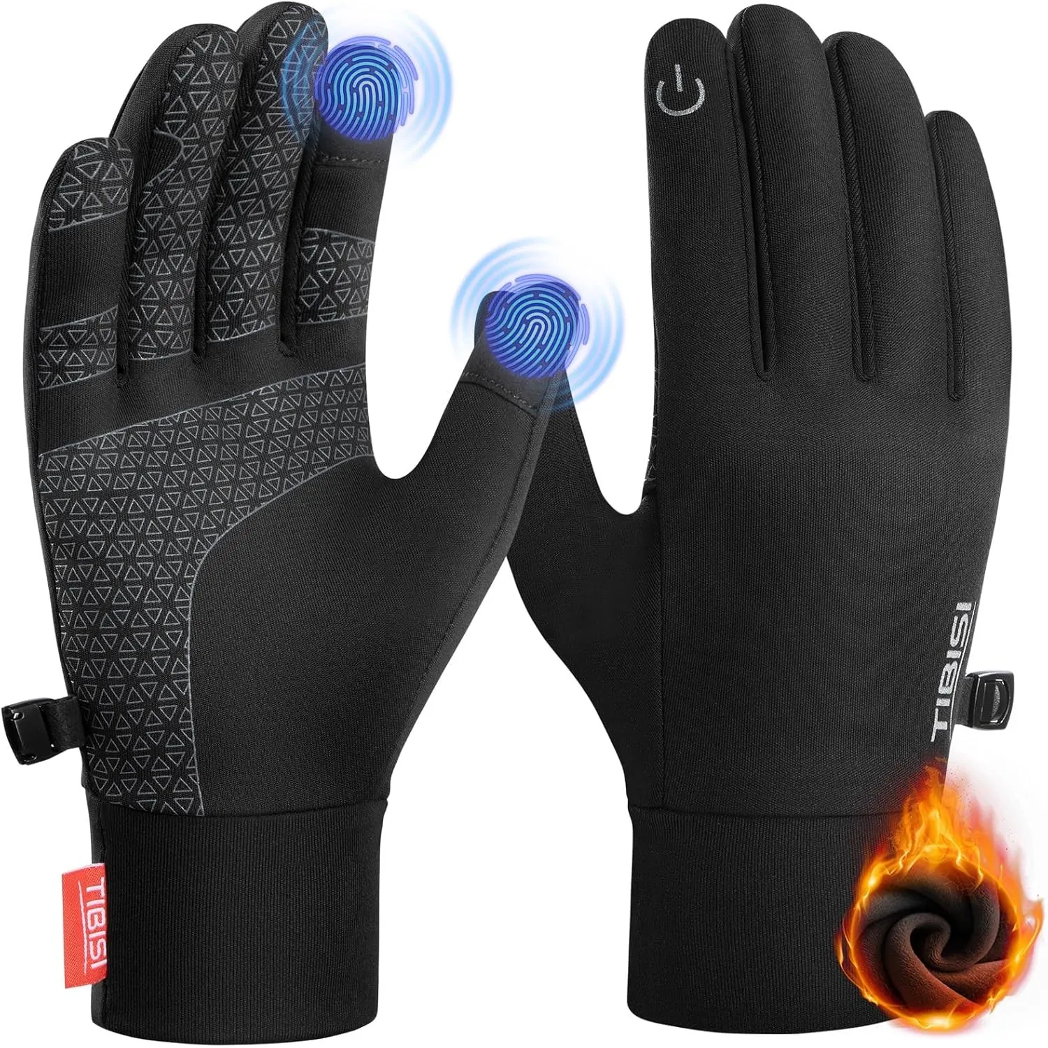 PULIOU Handschuhe Herren Damen Winter Warme Fahrradhandschuhe Winterhandschuhe Fahrrad Handschuhe Sporthandschuhe Laufh…
