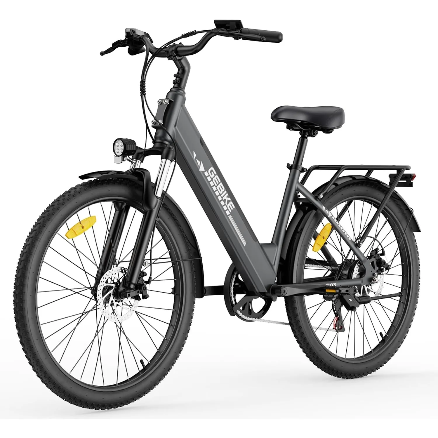 E Bike Damen Herren, 26 Zoll Elektrofahrrad bis zu 90 km Reichweite, 250W Motor 55 Nm, 36V 13Ah Akku, Shimano 7-Gang Sc…