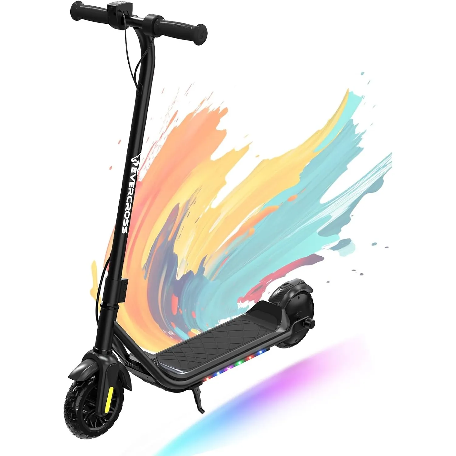 EVERCROSS E6 E Scooter Kinder,Bluetooth-Musik,bis 20KM Reichweite | 7 zoll reifen e roller kinder, 7-farbige LED-Lichte…