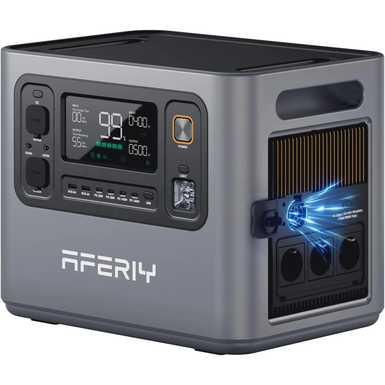 AFERIY 3000W2048Wh Tragbare Powerstation, Erweiterbar auf 10240Wh, Camping
