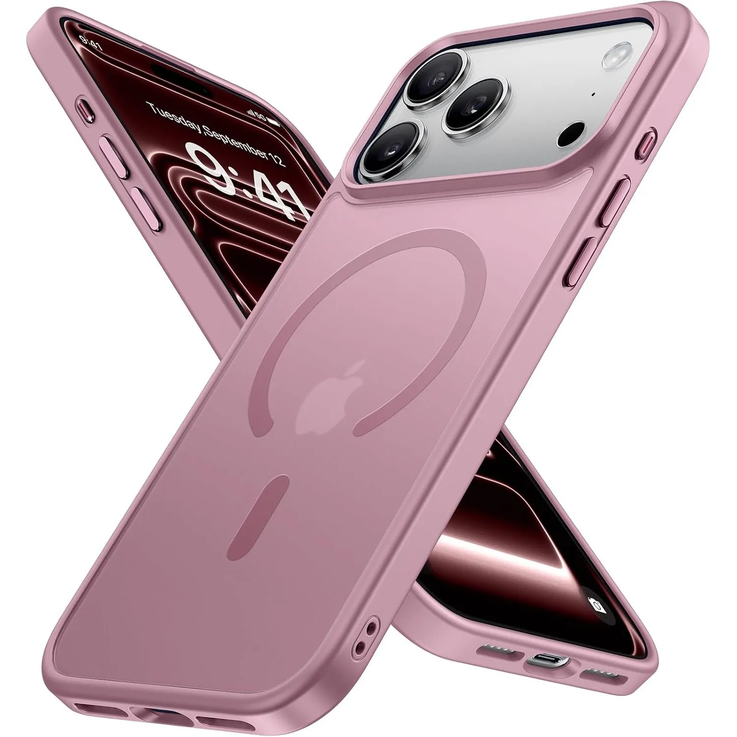 Miracase für iPhone 17 Pro Hülle mit Magsafe TOP MIL, Cassis
