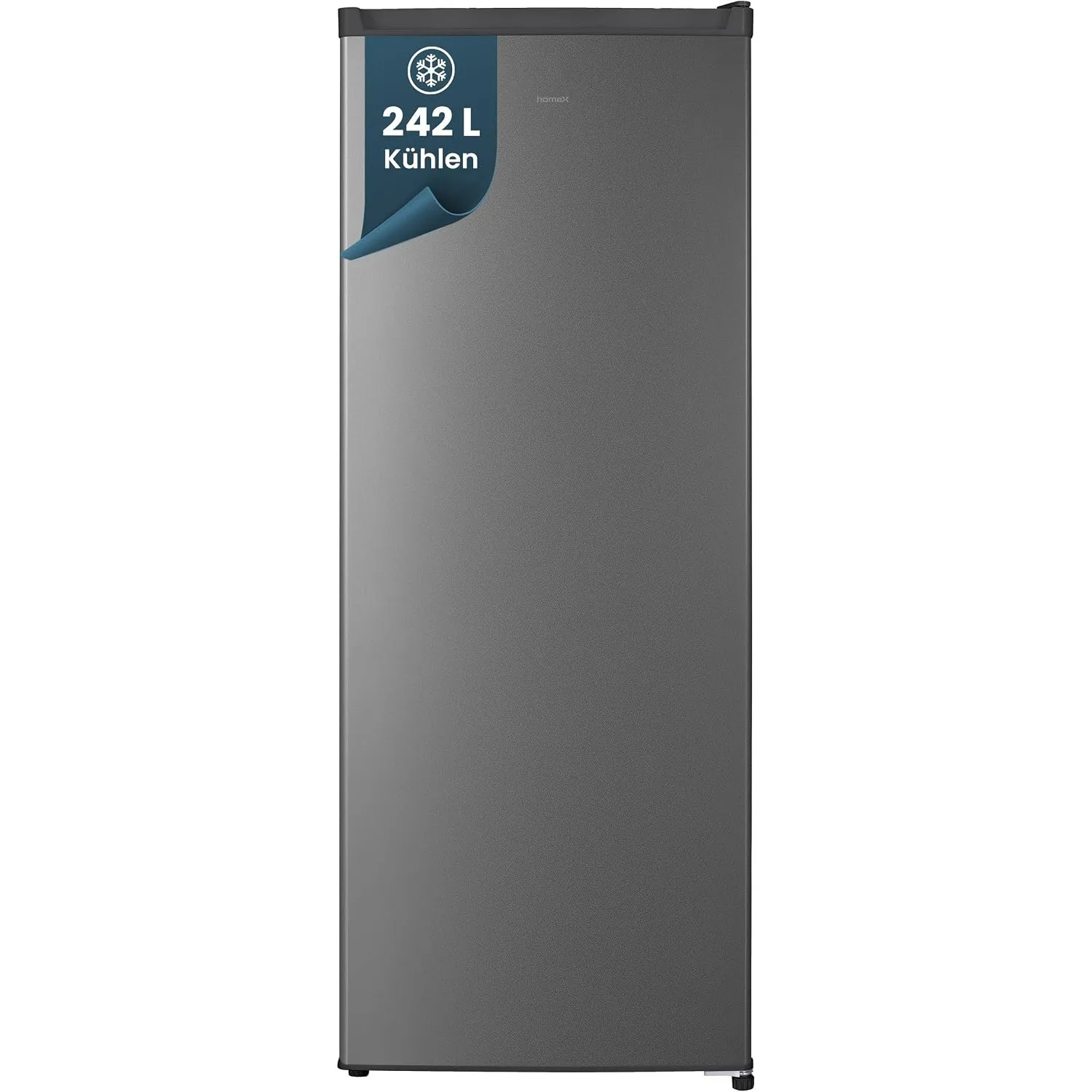 homeX CS2422E-S Kühlschrank ohne Gefrierfach groß 242 Liter freistehend