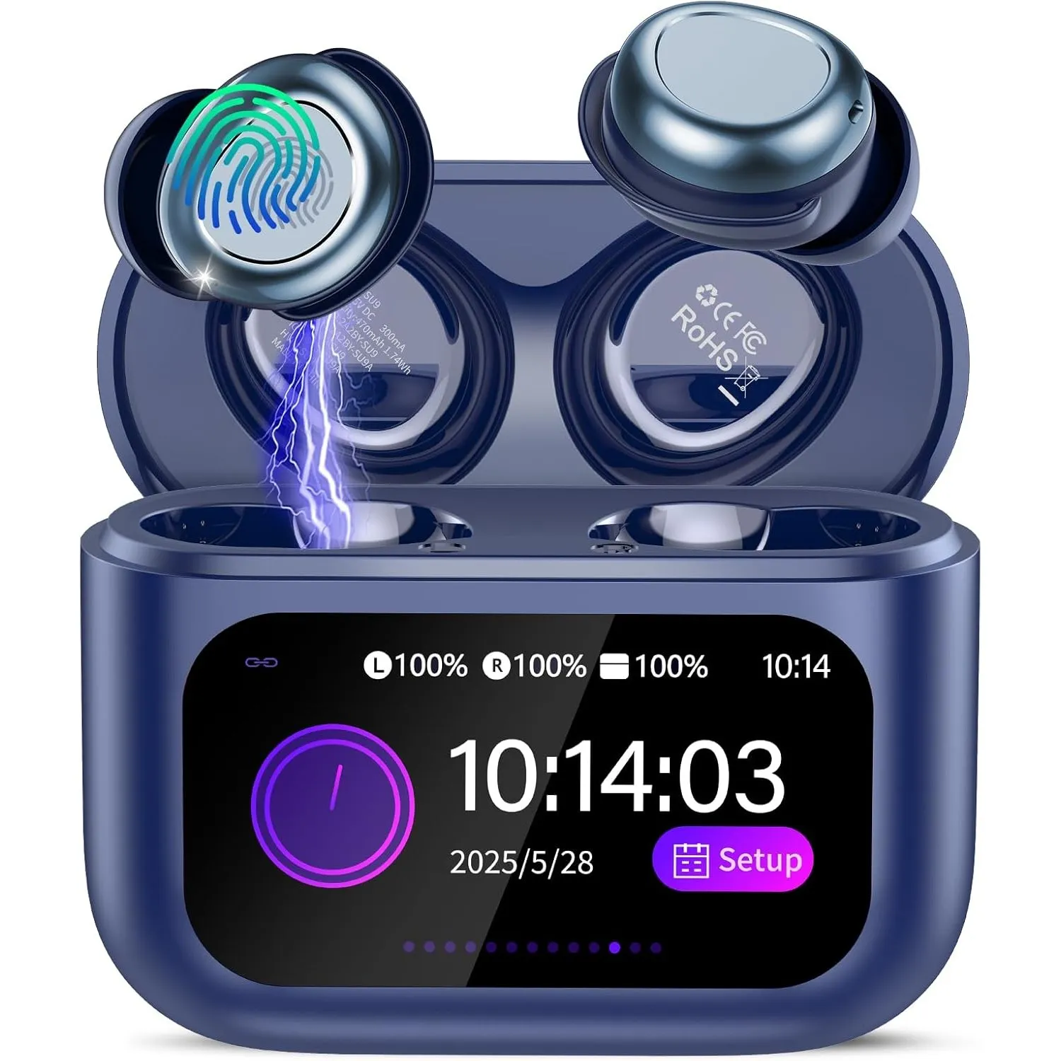 Bluetooth Kopfhörer In Ear, 48H Schlafkopfhörer Seitenschläfer Touchscreen