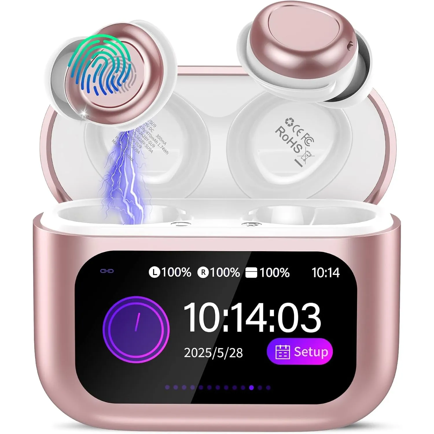 Bluetooth Kopfhörer In Ear, 48H Schlafkopfhörer Seitenschläfer Touchscreen