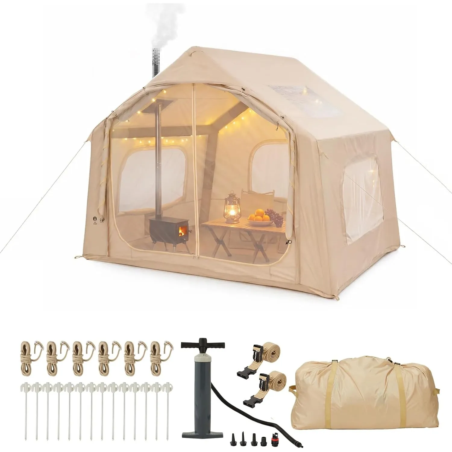 Aufblasbares Zelt mit Vordach Campingzelt