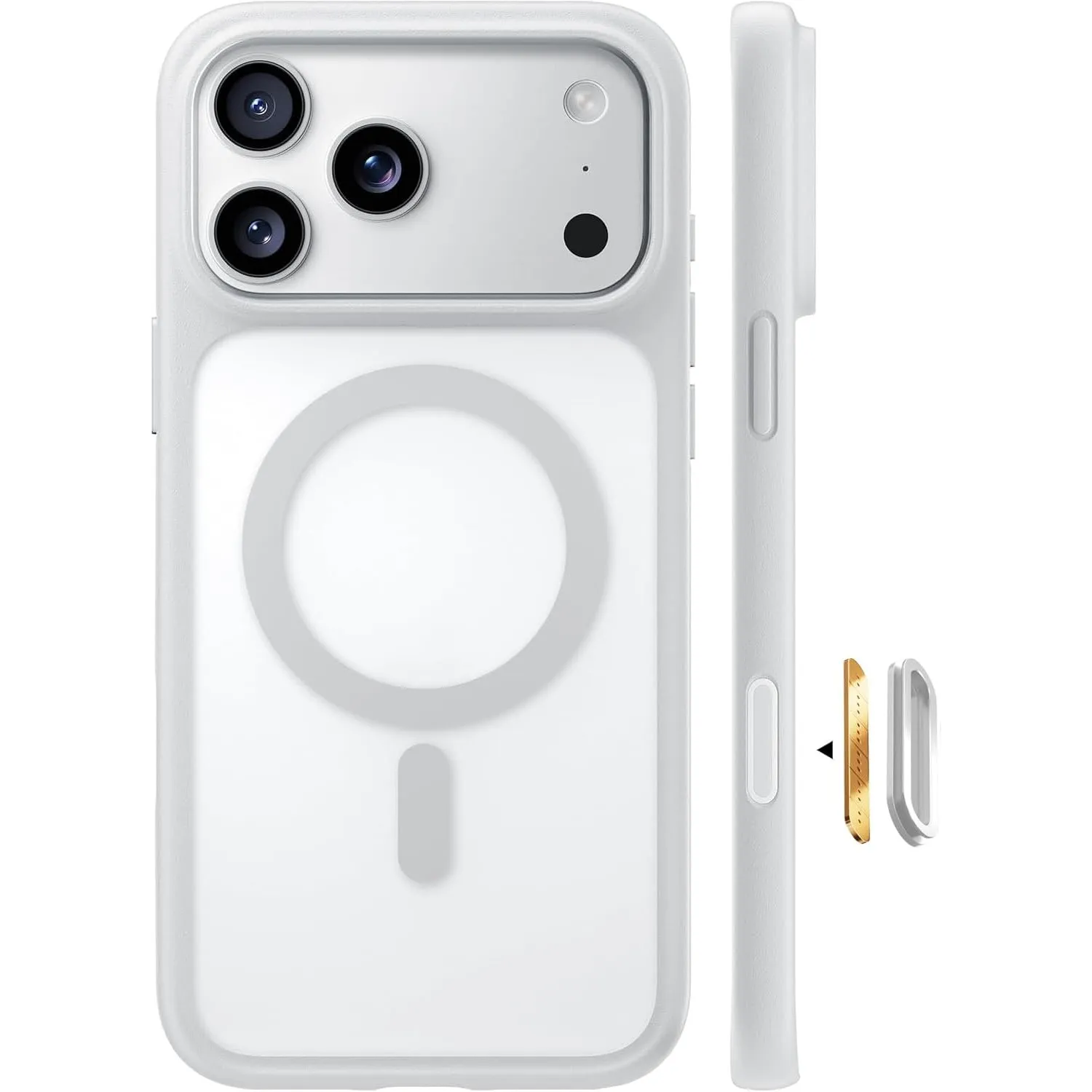 TORRAS Guardian-Mag für iPhone 18 Pro Hülle für MagSafe Case, Silbergrau