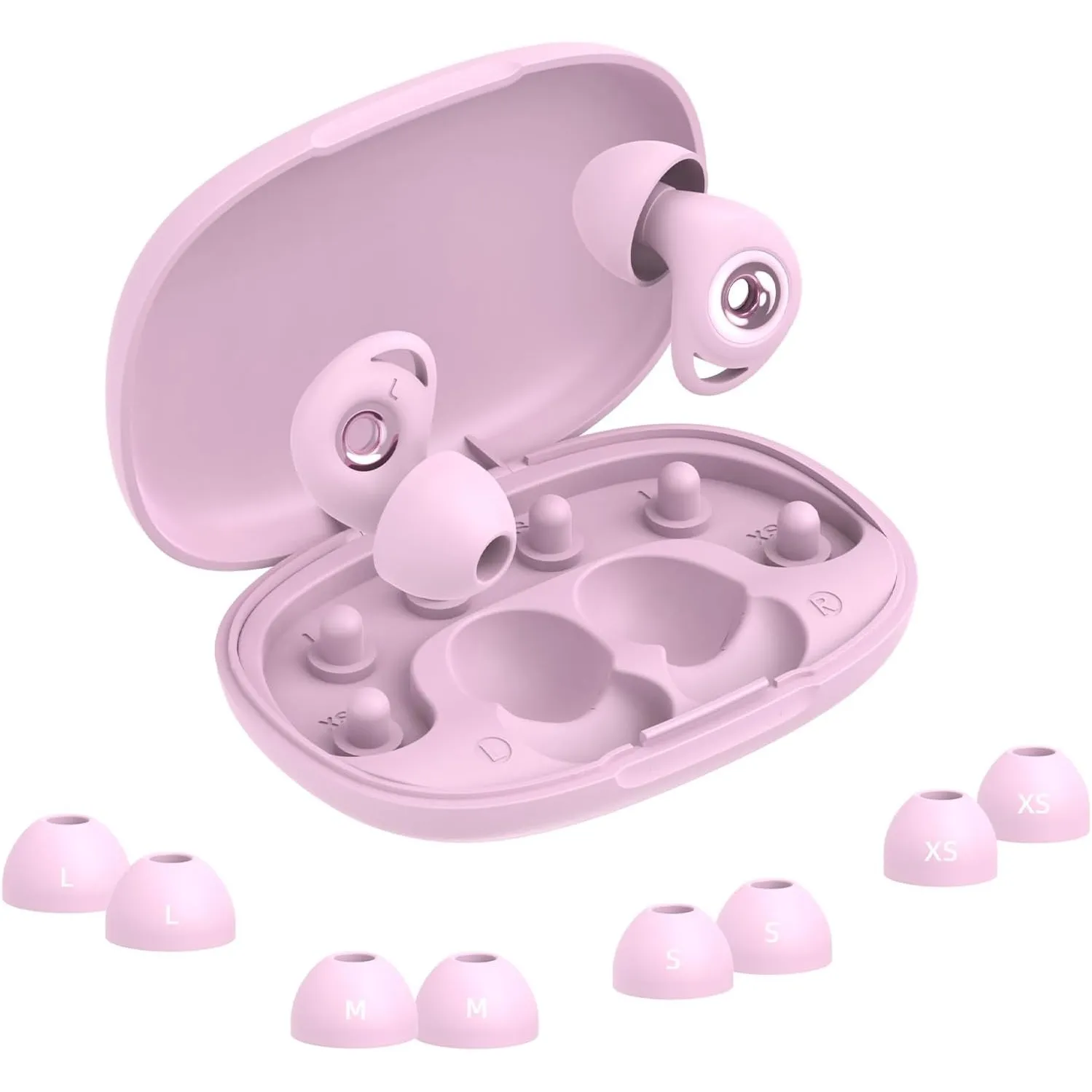 Ohrstöpsel zum Schlafen, 45dB Noise Cancelling Gehörschutz Earplugs, rosa | Weich und Wiederverwendbar, 8 Ohrstücken in…