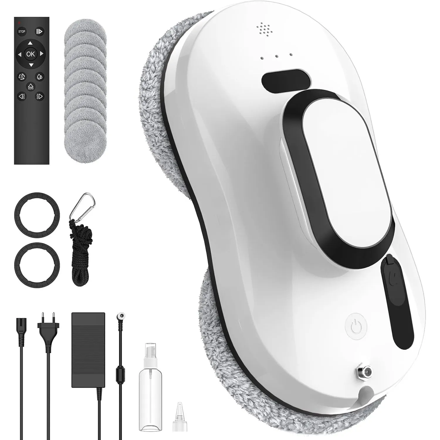 Fensterputzroboter mit Wassersprüher, 5600 Pa und 8 Pads
