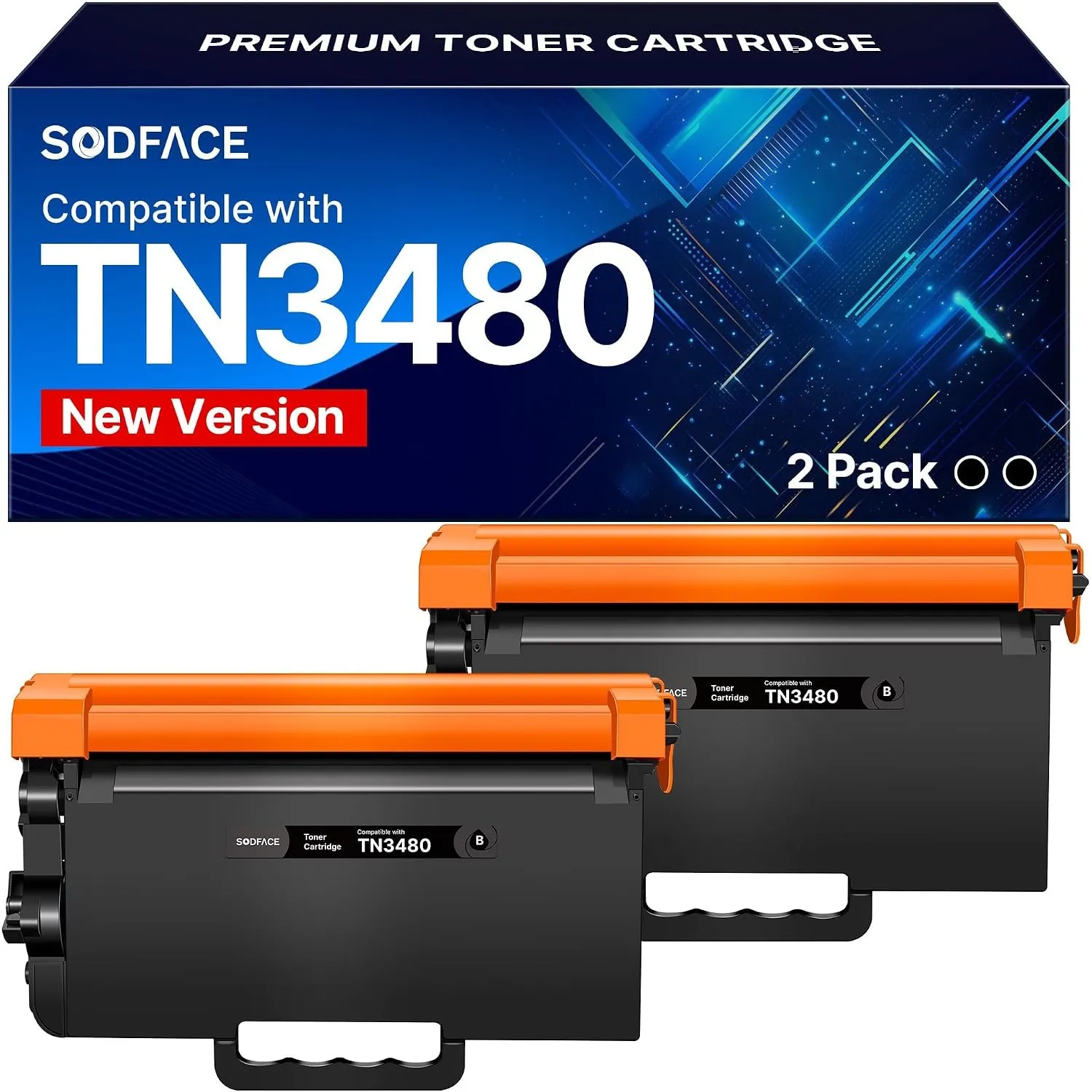 TN3480 TN 3480 Toner Kompatibel für HL-L5100DN MFC-L5700DN Toner(2 Schwarz)