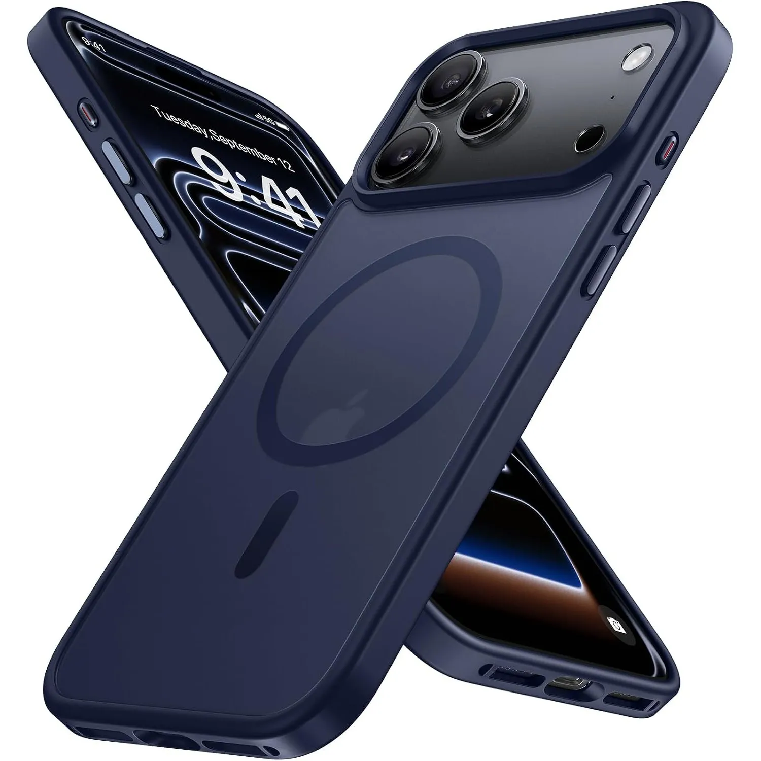 Miracase für iPhone 18 Pro Hülle mit Magsafe TOP MIL, Blau
