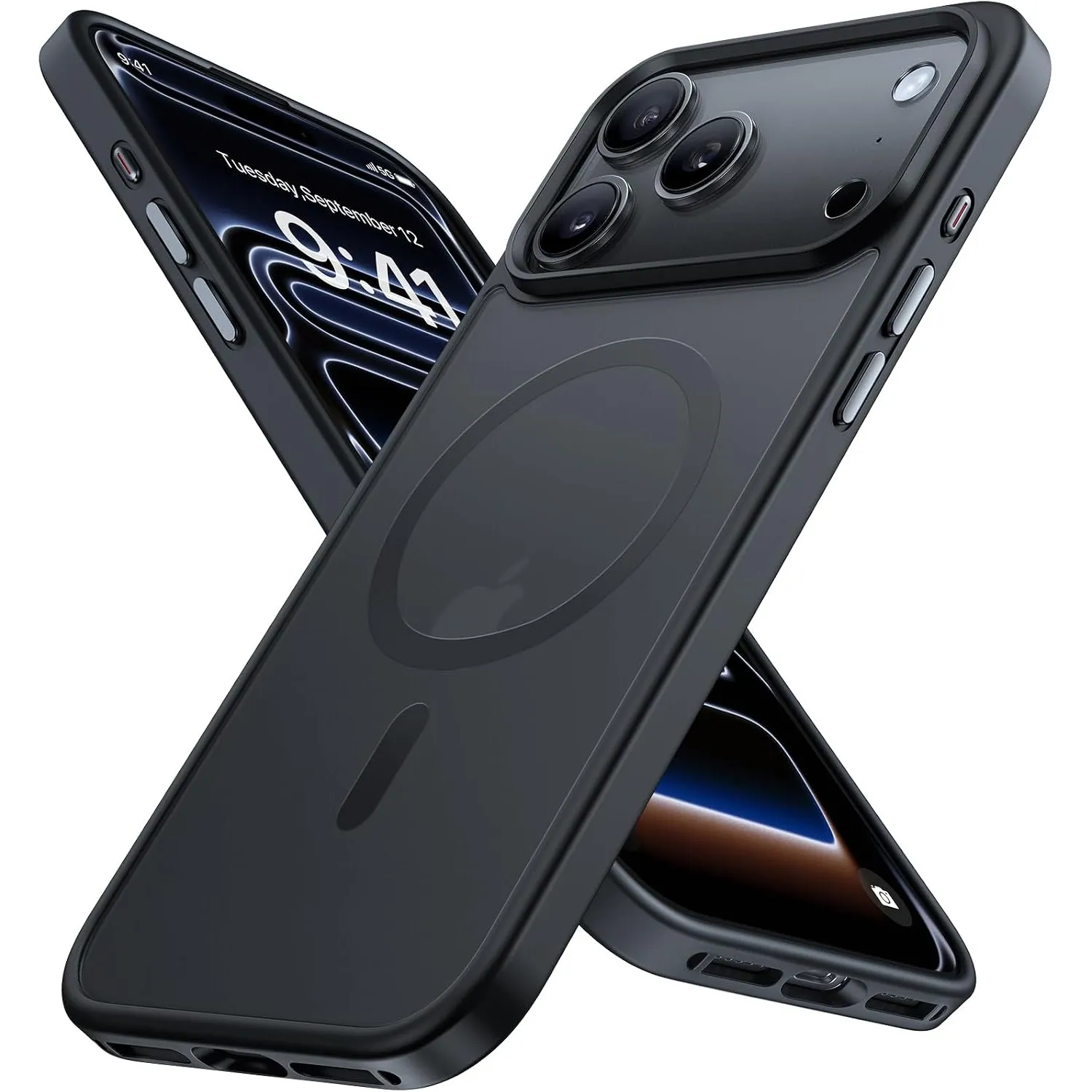 Miracase für iPhone 18 Pro Max Hülle mit Magsafe, Schwarz
