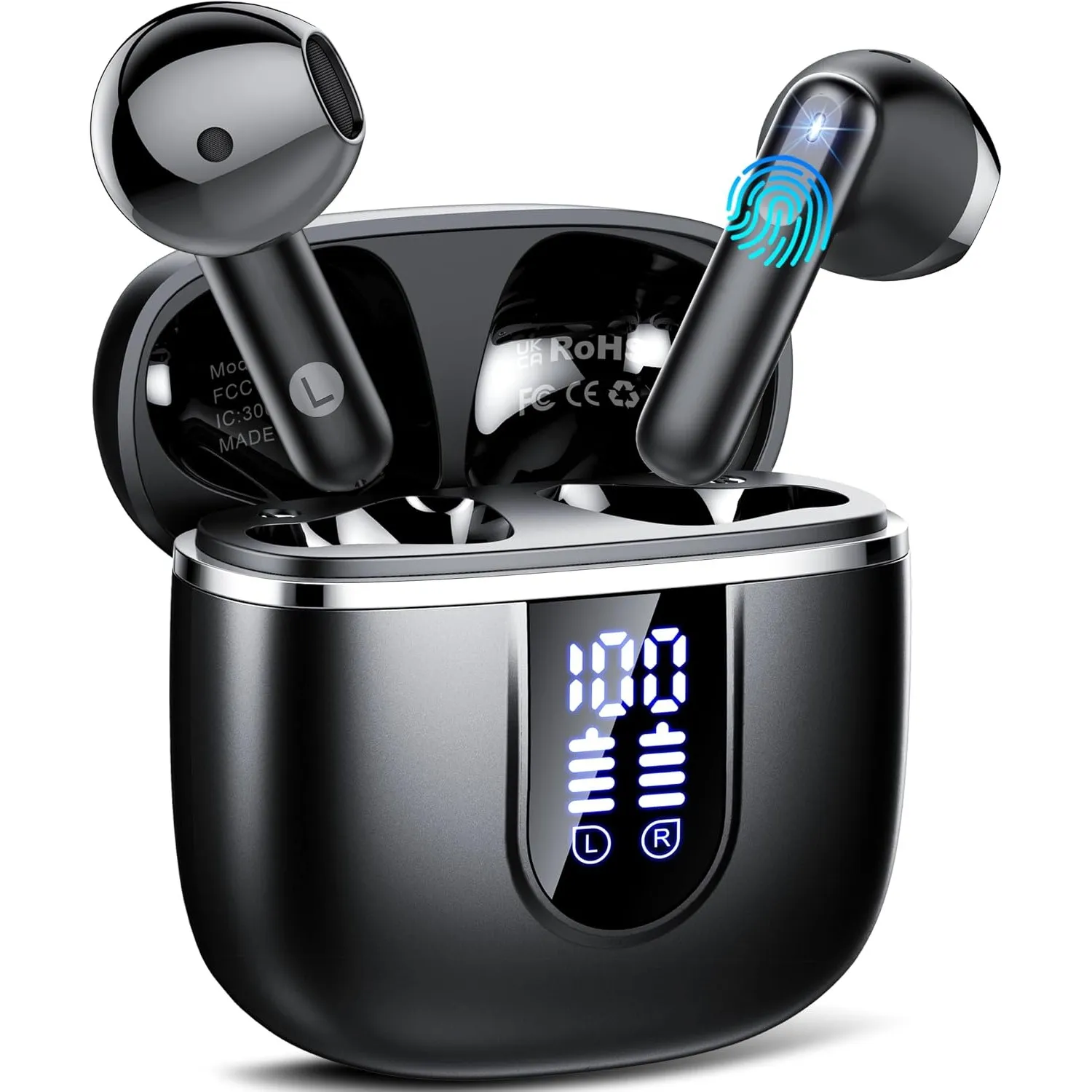 Bluetooth Kopfhörer 5.4, Kopfhörer Kabellos Bluetooth In Ear mit 6D Stereo