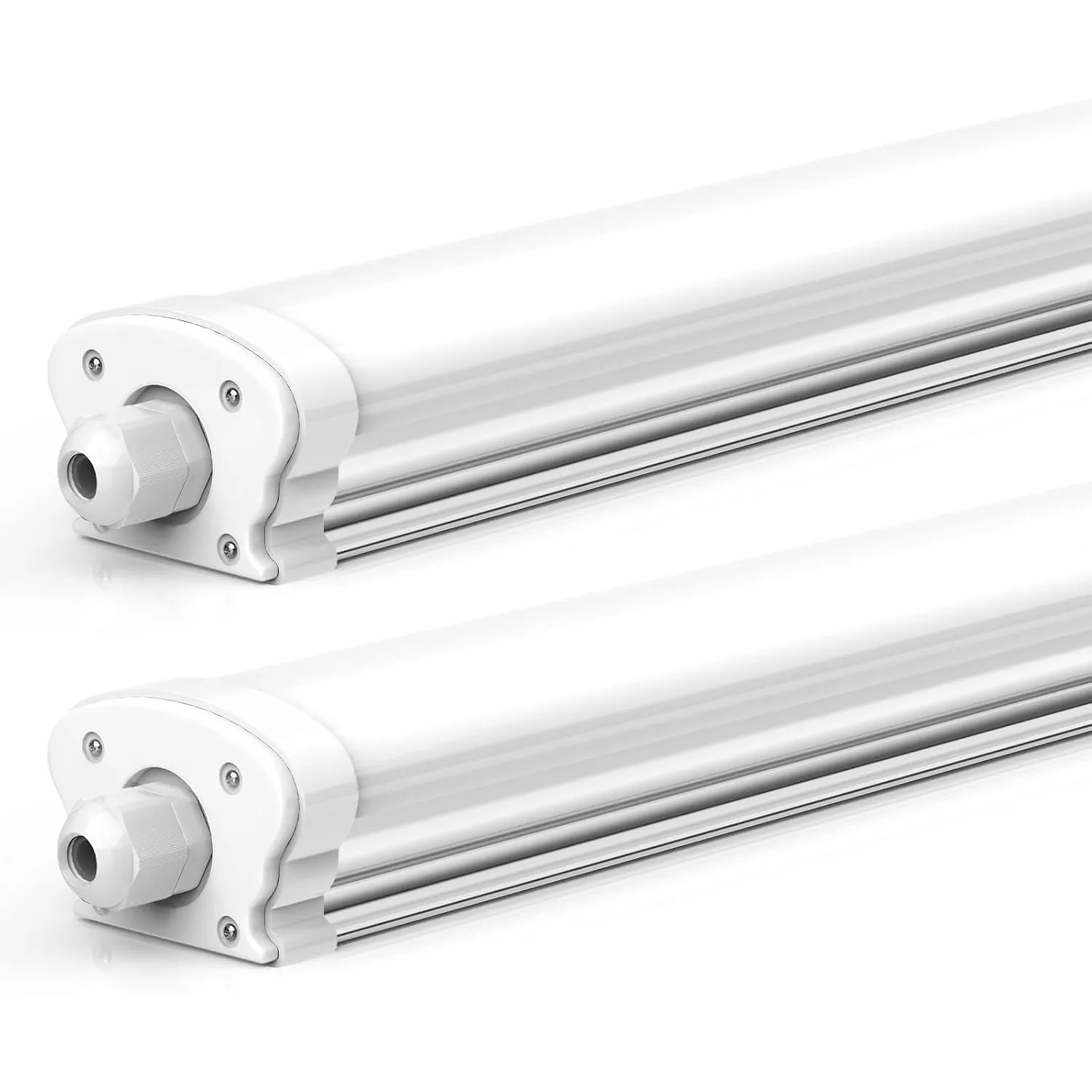 JESLED LED Feuchtraumleuchte 150cm, Neutralweiß, 38W 6500LM - 2er Pack