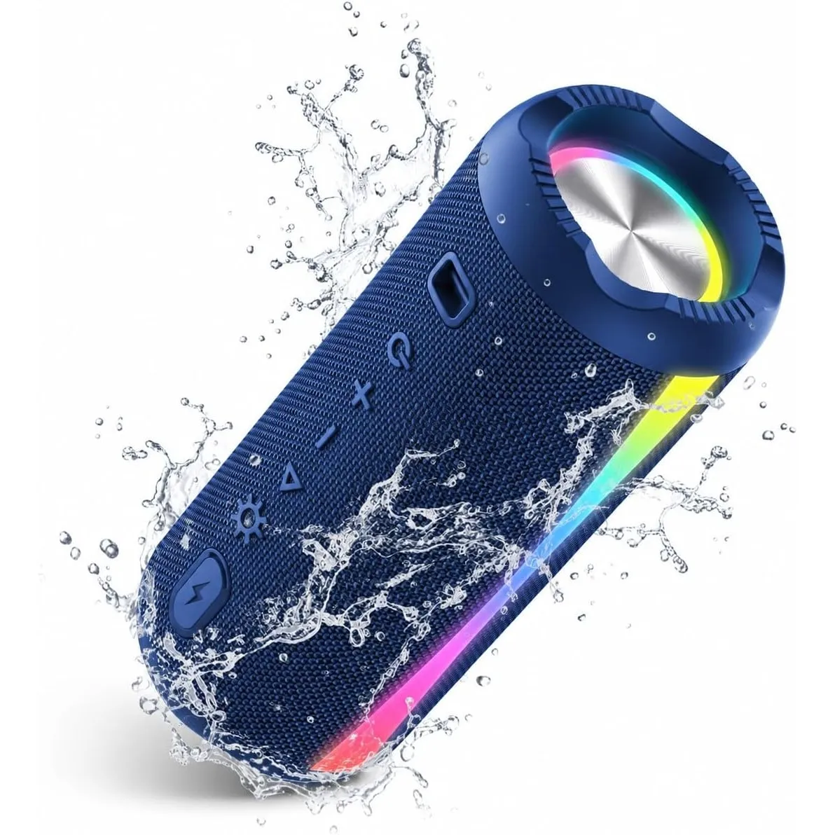 Bluetooth Lautsprecher, Musikbox Bluetooth 5.4 mit RGB Lichter, Tragbarer Lautsprecher Freisprechfunktion für Phone, 20…