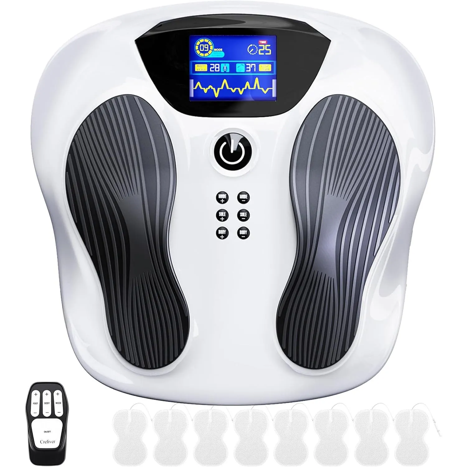 Creliver Medic Pro Durchblutungsstimulator Füße Beine, TENS & EMS Fußmassagegerät, Reduziert Fuß- und Beinschmerzen sow…