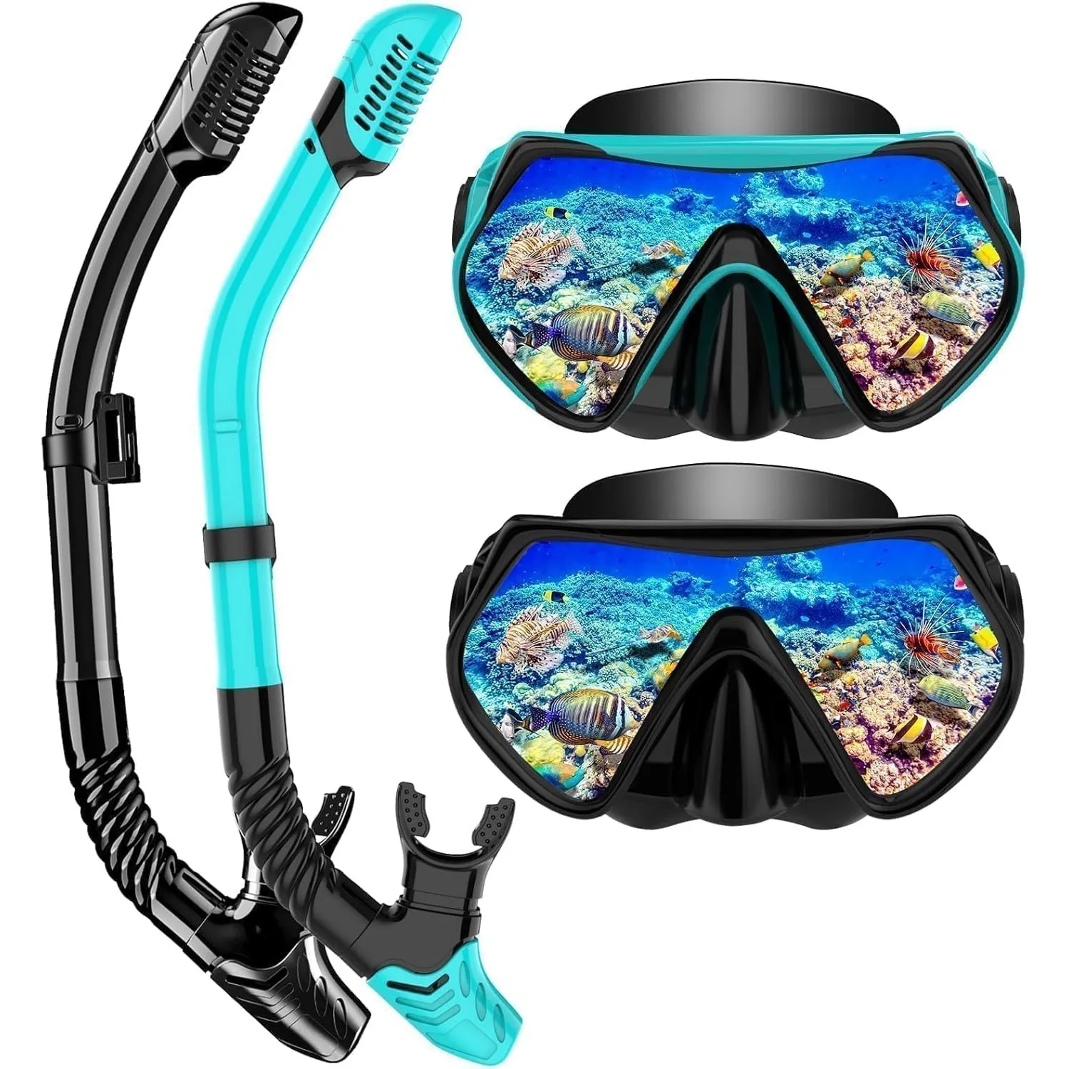 Schnorchelset Erwachsene, Schnorcheln Set mit Anti-Fog Taucherbrille und Dry Schnorchel, Professionelle Schnorchelmaske…