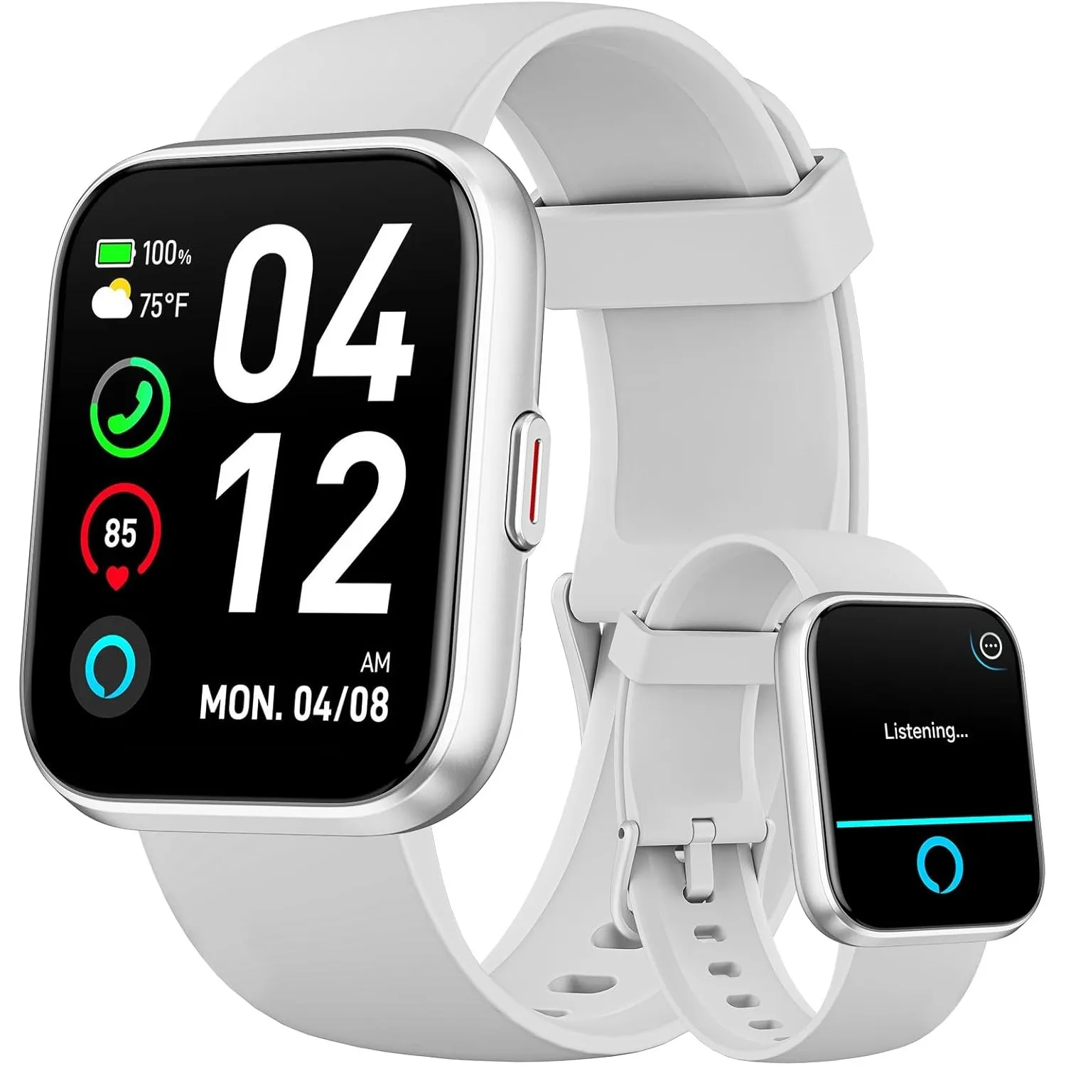 Smartwatch Damen Herren mit Telefonfunktion, 1,85" Fitnessuhr Smart Watch, 120+ Sportmodi Fitness Tracker mit Herzfrequ…