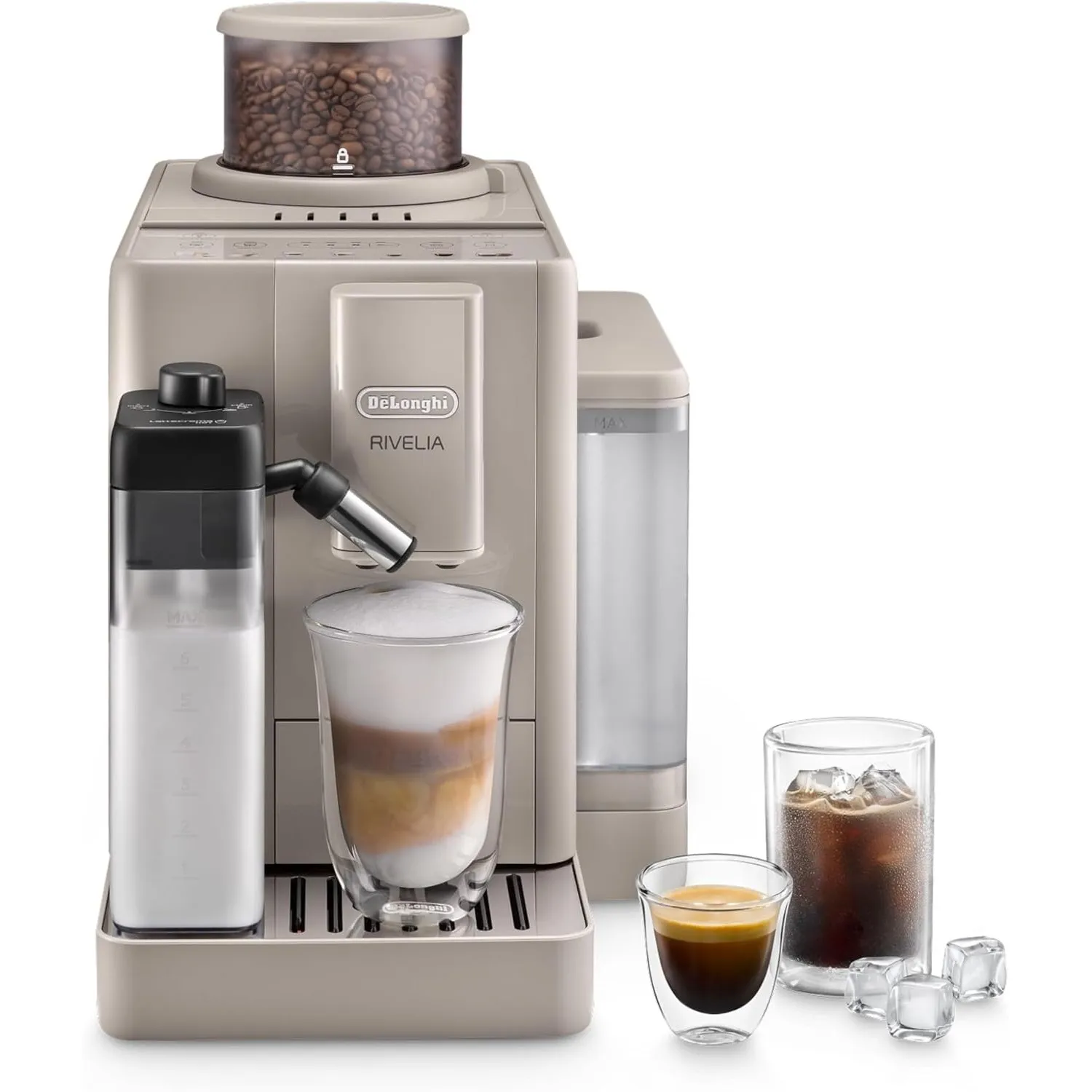 De'Longhi Rivelia Start - Kaffeevollautomat 10 Getränke Beige