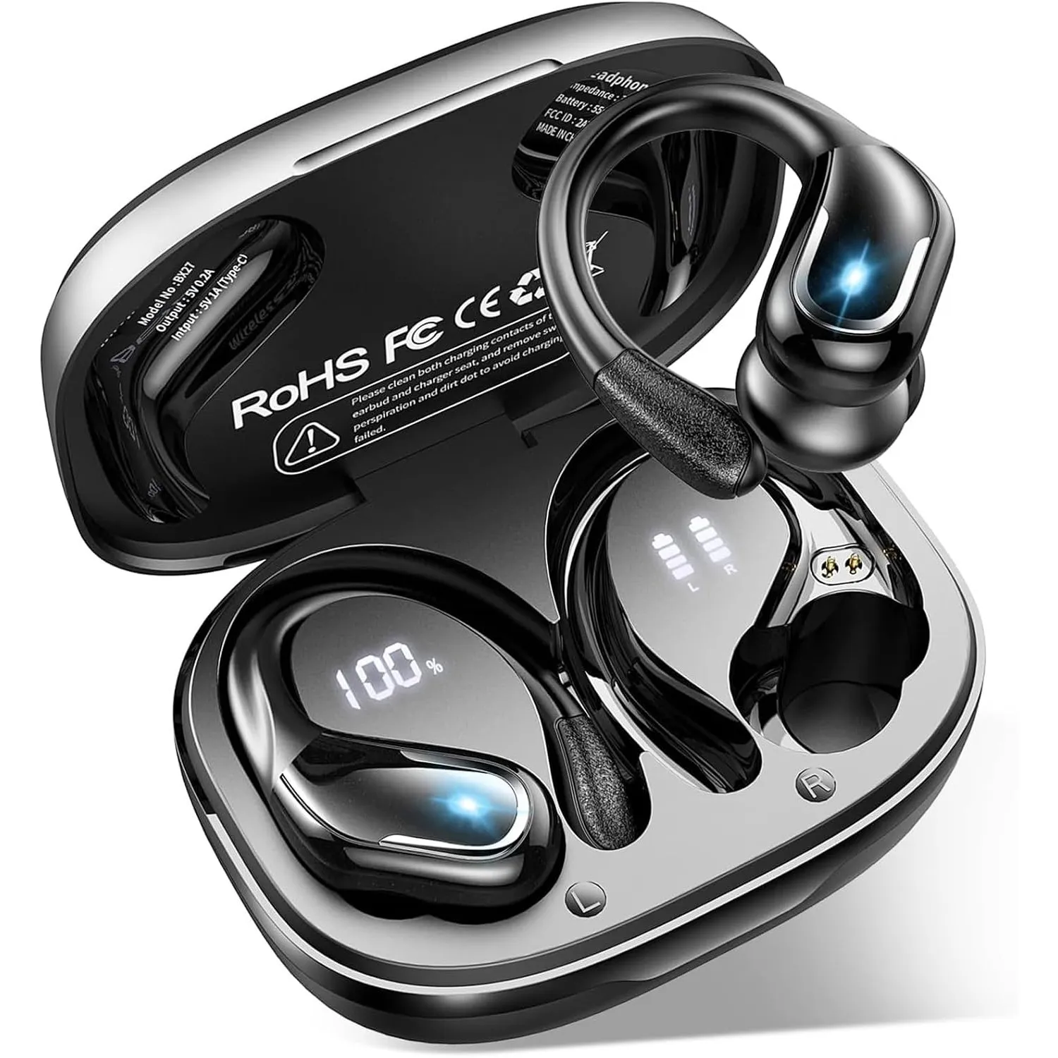 2026 Kopfhörer Kabellos Bluetooth 5.4 Kopfhörer Sport mit APP, 75Std Stereo