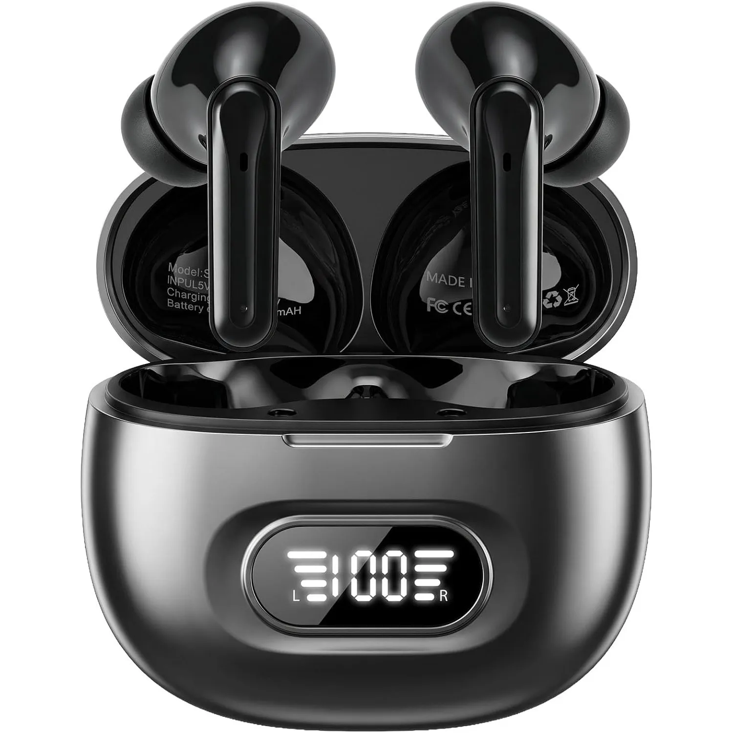 Bluetooth Kopfhörer, Kopfhörer Kabellos Bluetooth 5.3 In Ear Kopfhörer mit 4 ENC Noise Cancelling Mic, 72H Spielzeit Ka…