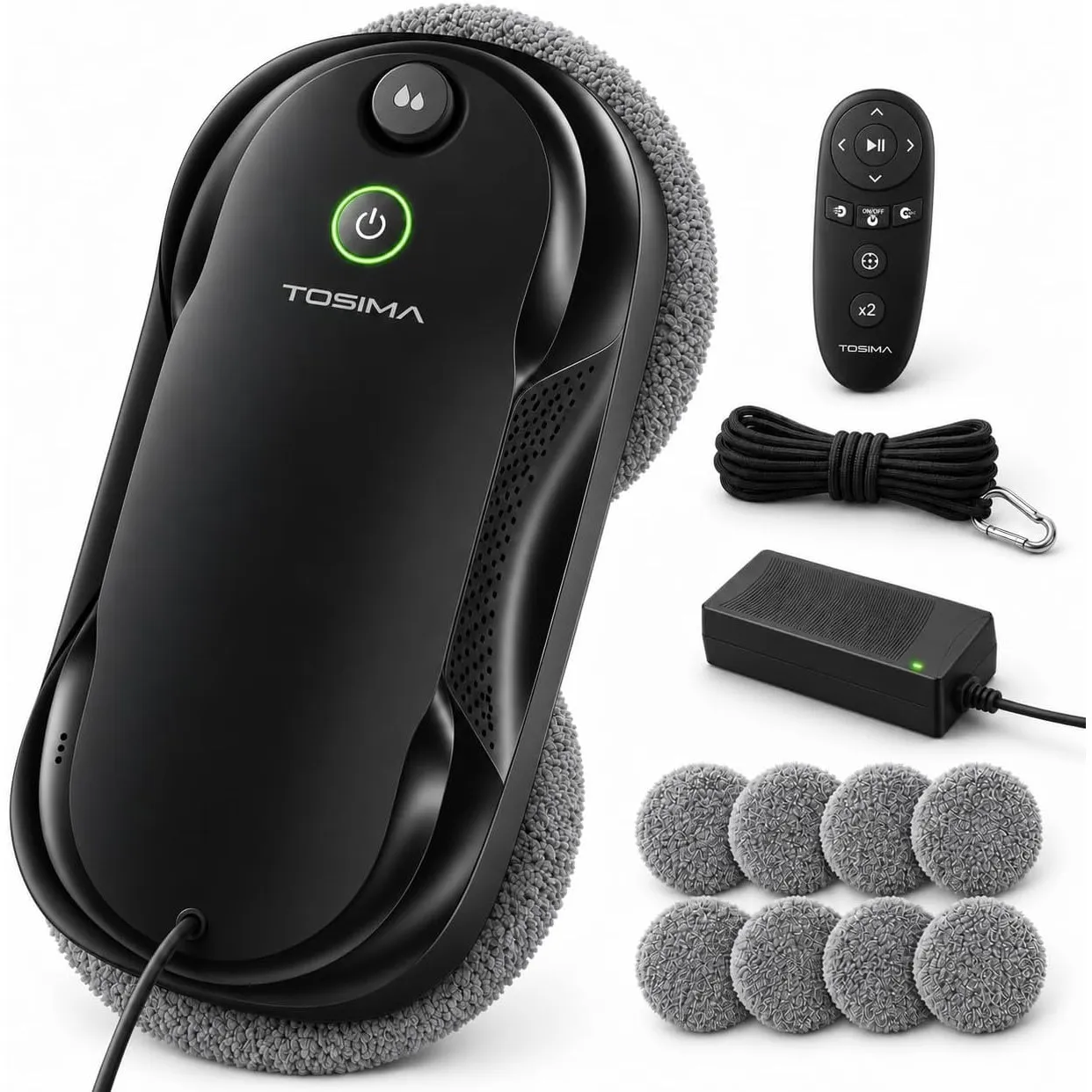 Tosima W5 Fensterputzroboter 6400Pa, Fensterroboter mit Bidirektionalem Sprühsystem, adaptiver Saugkraft, intelligenter…