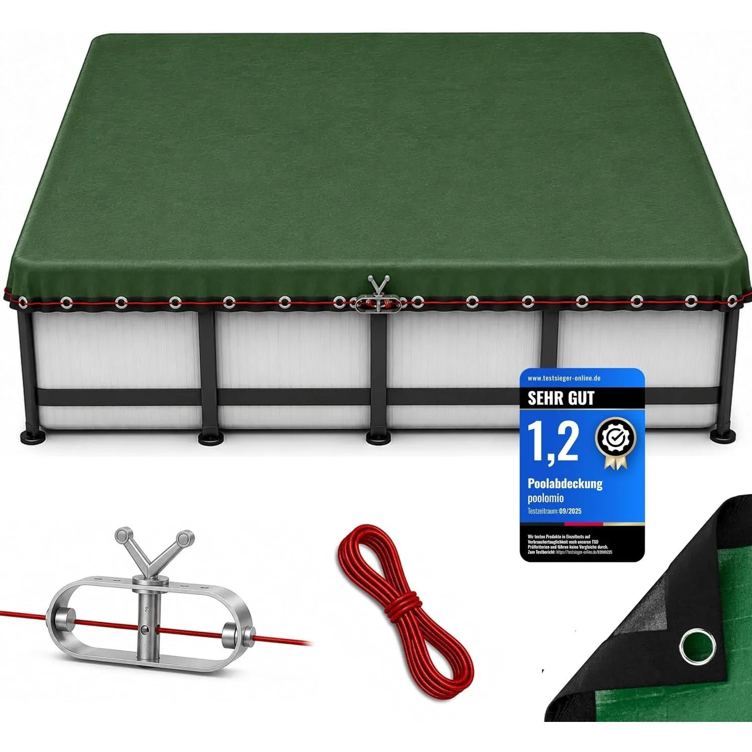 poolomio Poolabdeckung rechteckig 549x274 cm, Winterabdeckung Pool