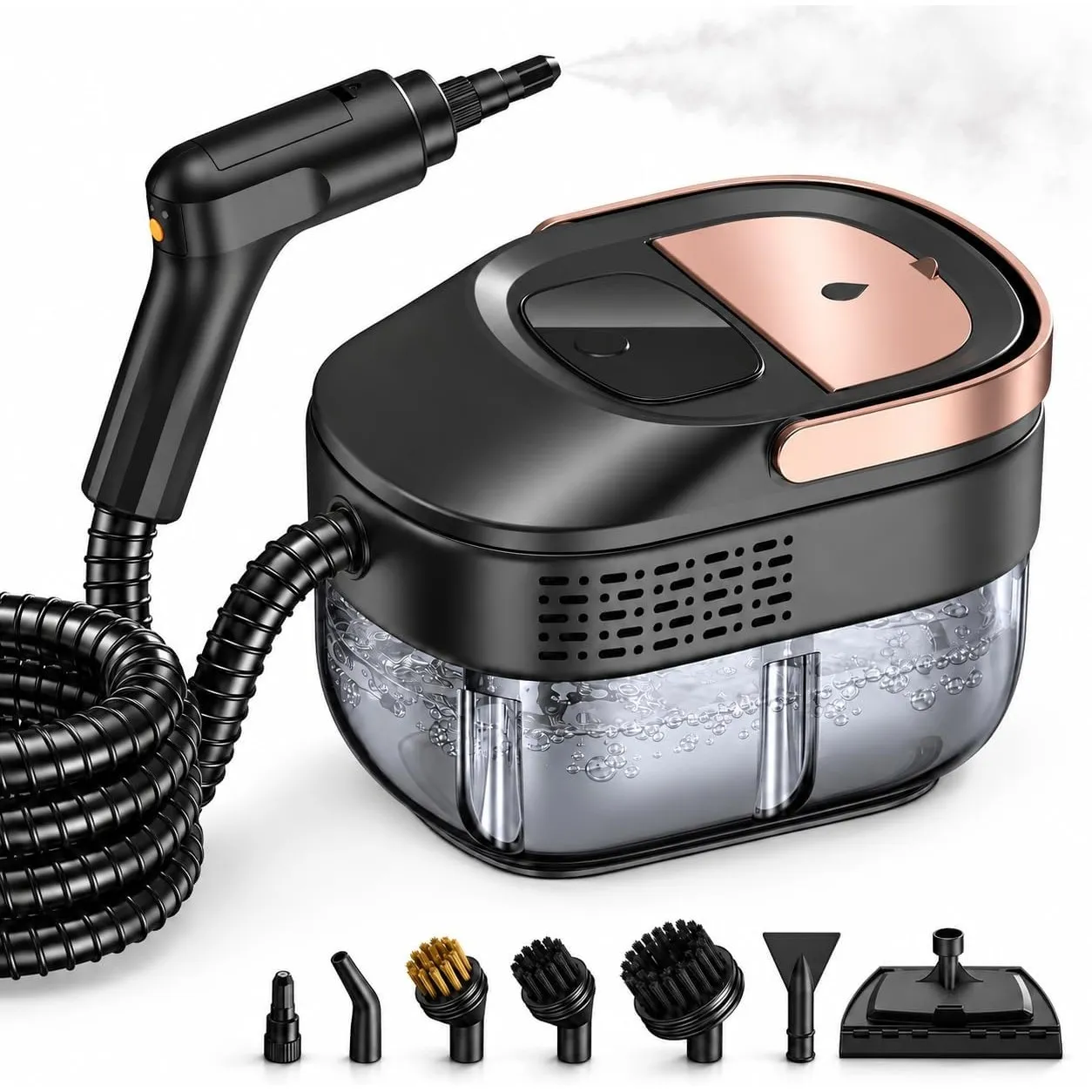 Dampfreiniger Handgerät für Haushalt & Auto, 15s Aufheizzeit, 1,6L Tank